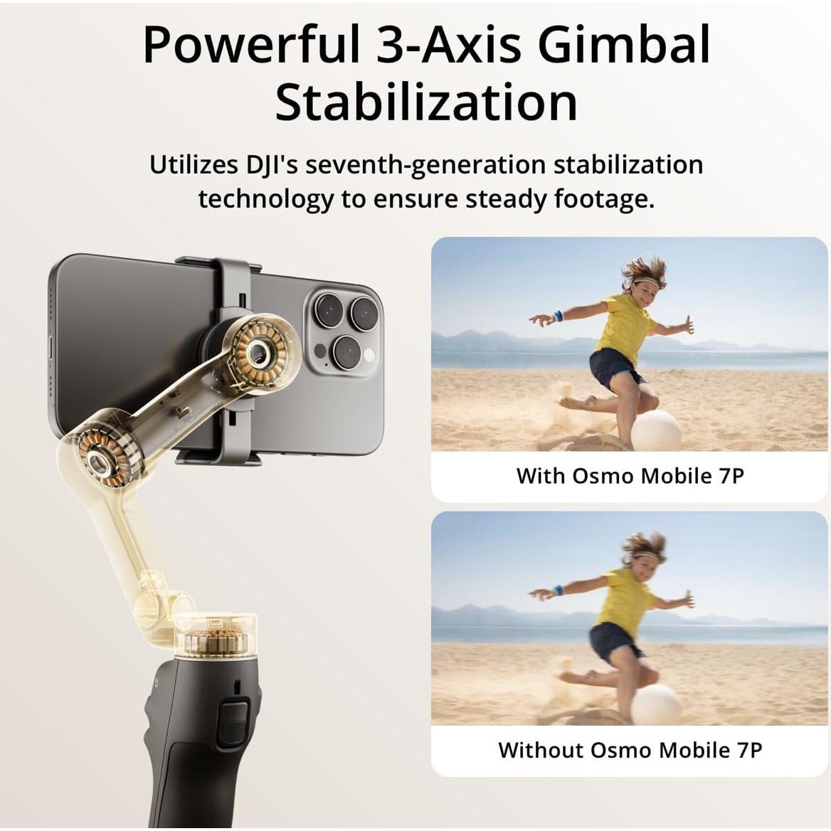 Estabilizador Gimbal DJI Osmo Mobile 7P para Smartphone 10h