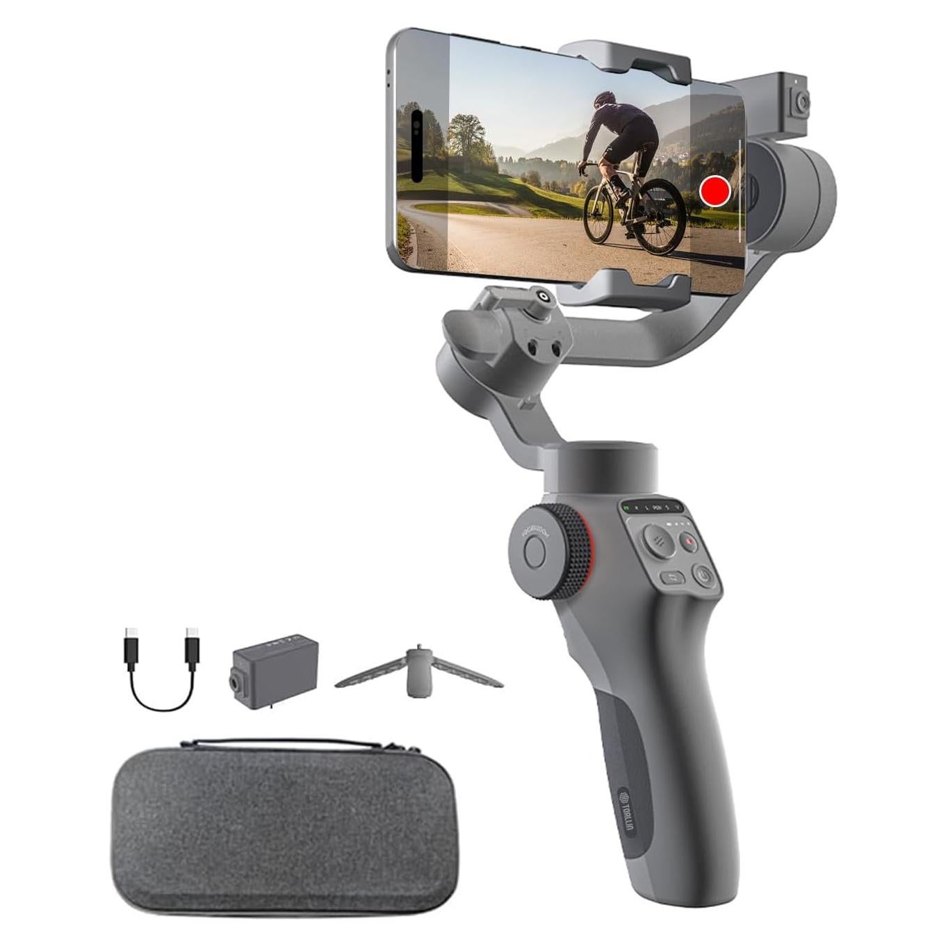 Gimbal Estabilizador TOALLIN para Smartphone 3 Ejes AI 2600mAh