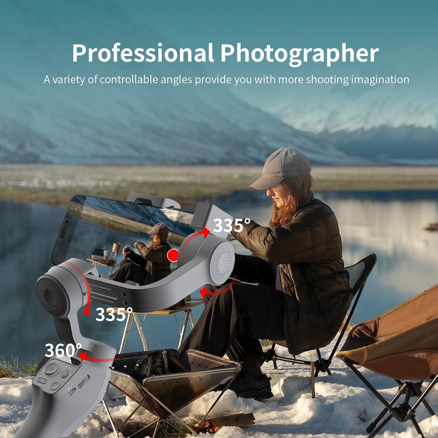 Gimbal Estabilizador TOALLIN para Smartphone 3 Ejes AI 2600mAh