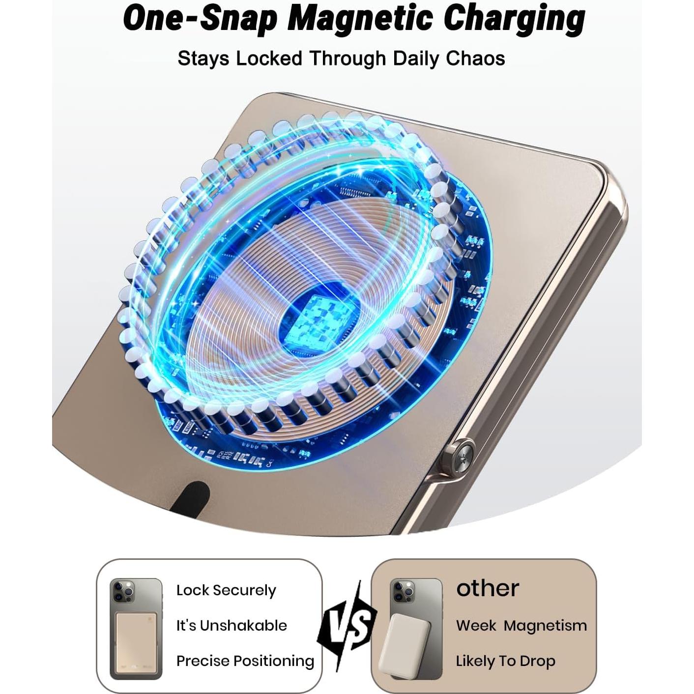 Batería Portátil Inalámbrica LITO 5000mAh Carga Rápida 20W