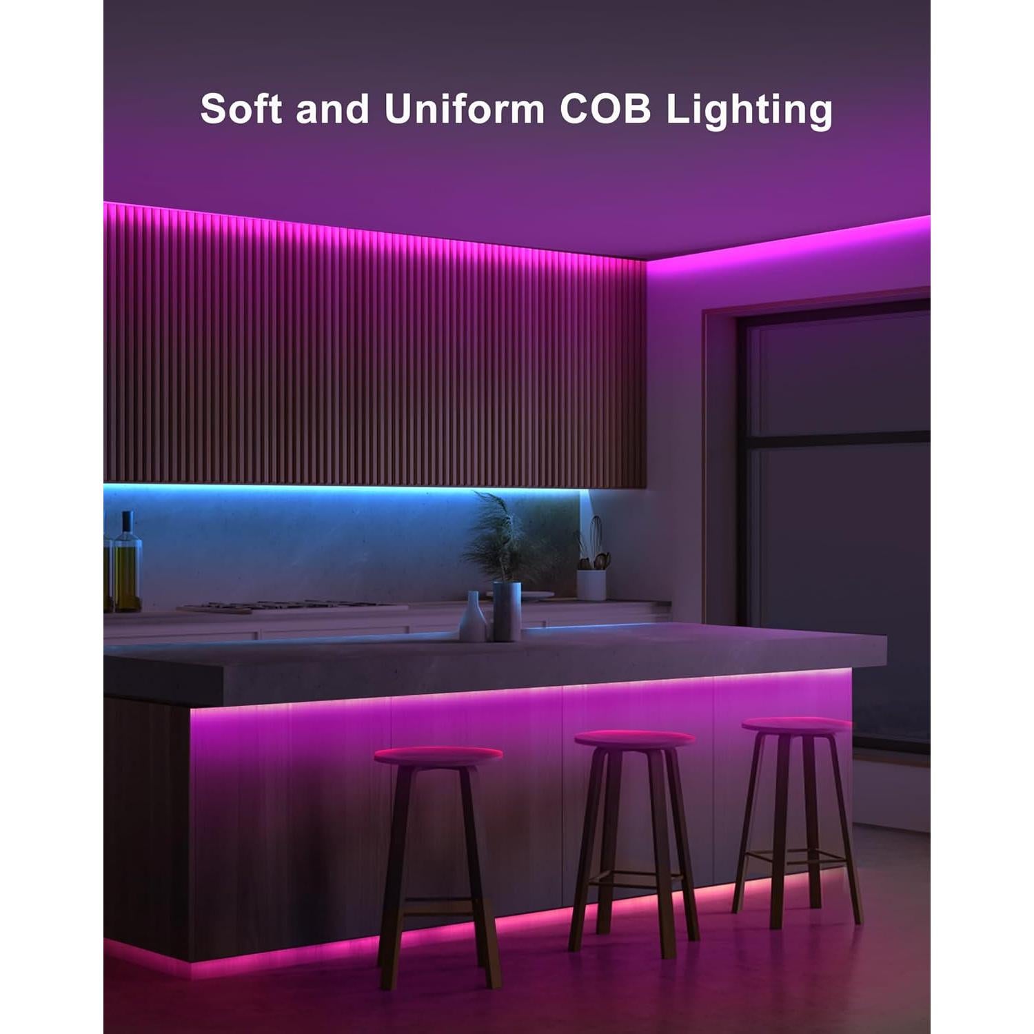 Tira de Luz LED COB RGB Tatazone 1.5m Control Remoto Bluetooth