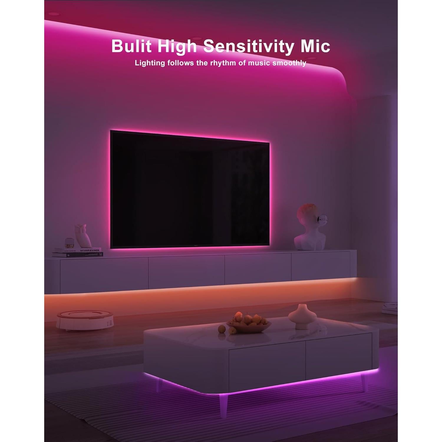 Tira de Luz LED COB RGB Tatazone 1.5m Control Remoto Bluetooth