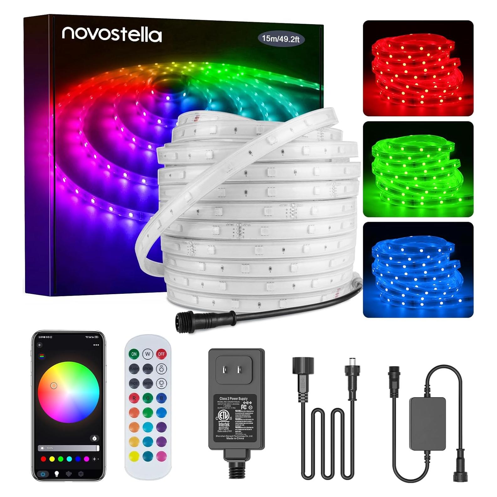 Tira LED Exterior Novostella 15m RGB Control App IP65