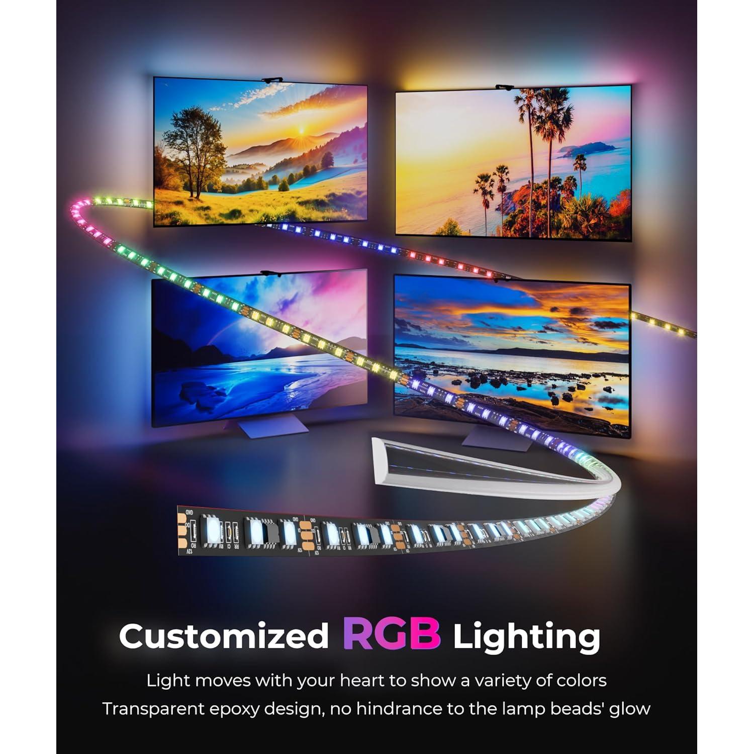Luces LED RGB para TV 55-100'' DeckTok 4.72m Control App
