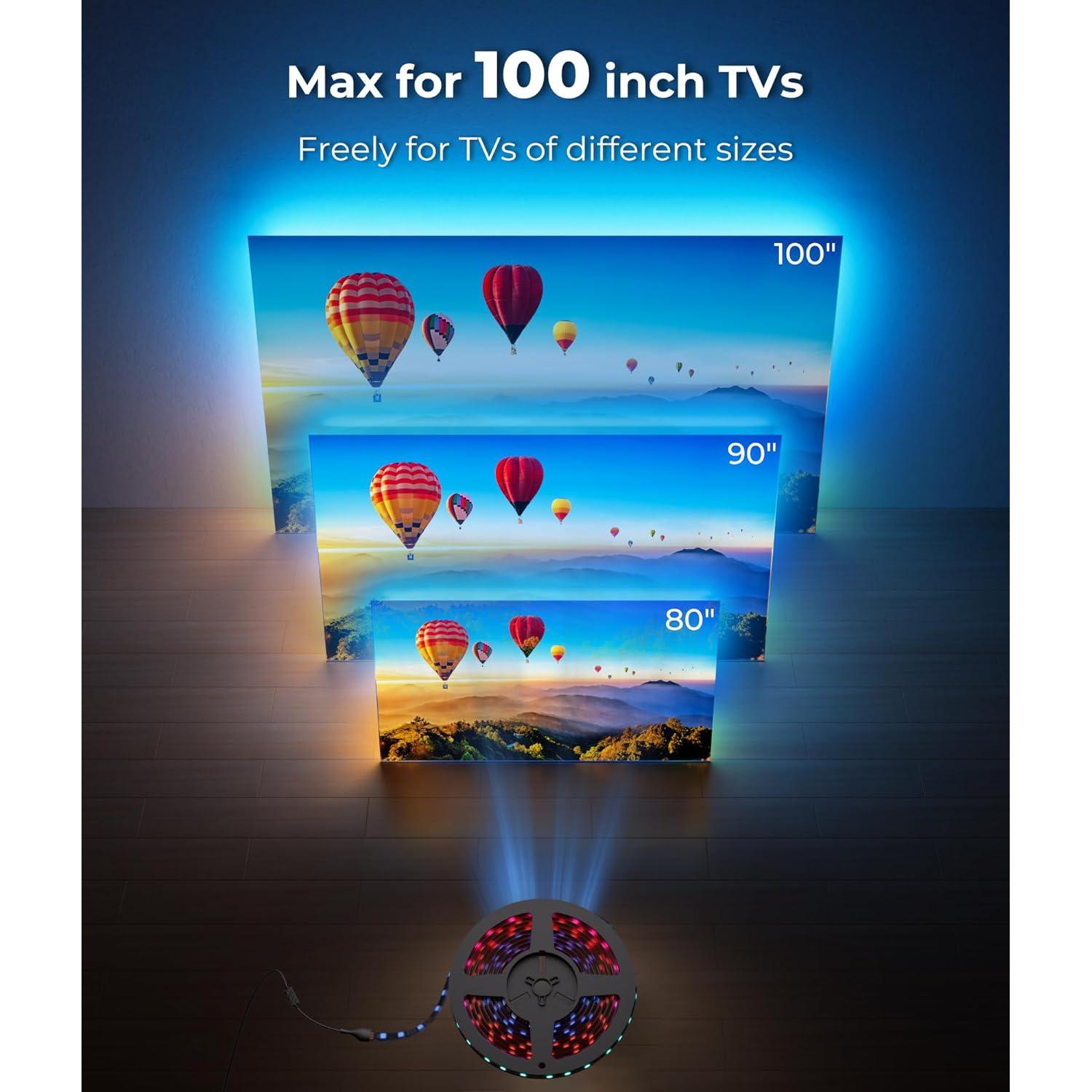 Luces LED RGB para TV 55-100'' DeckTok 4.72m Control App
