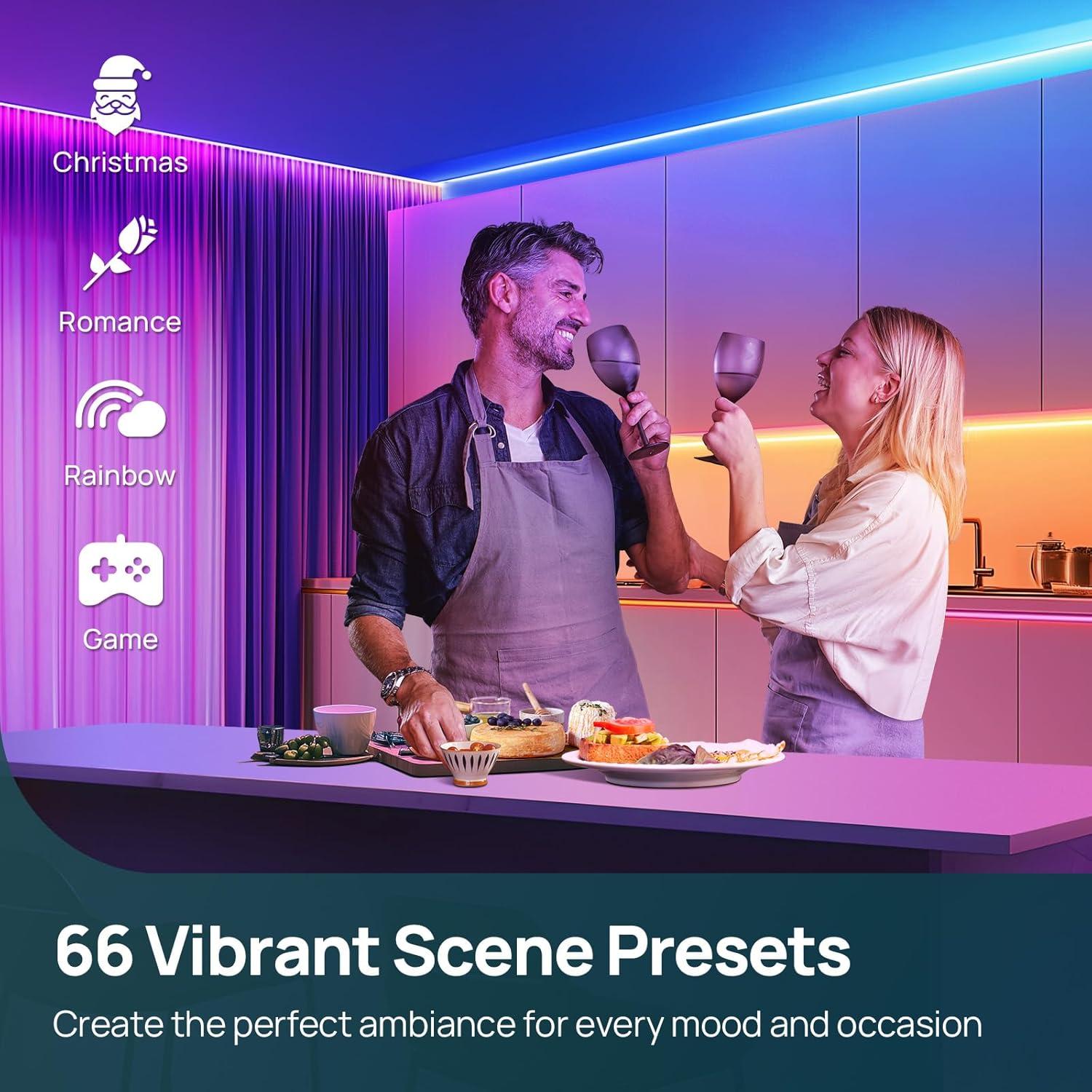 Tira de Luz LED RGB Linkind 15.24m Control Alexa Google