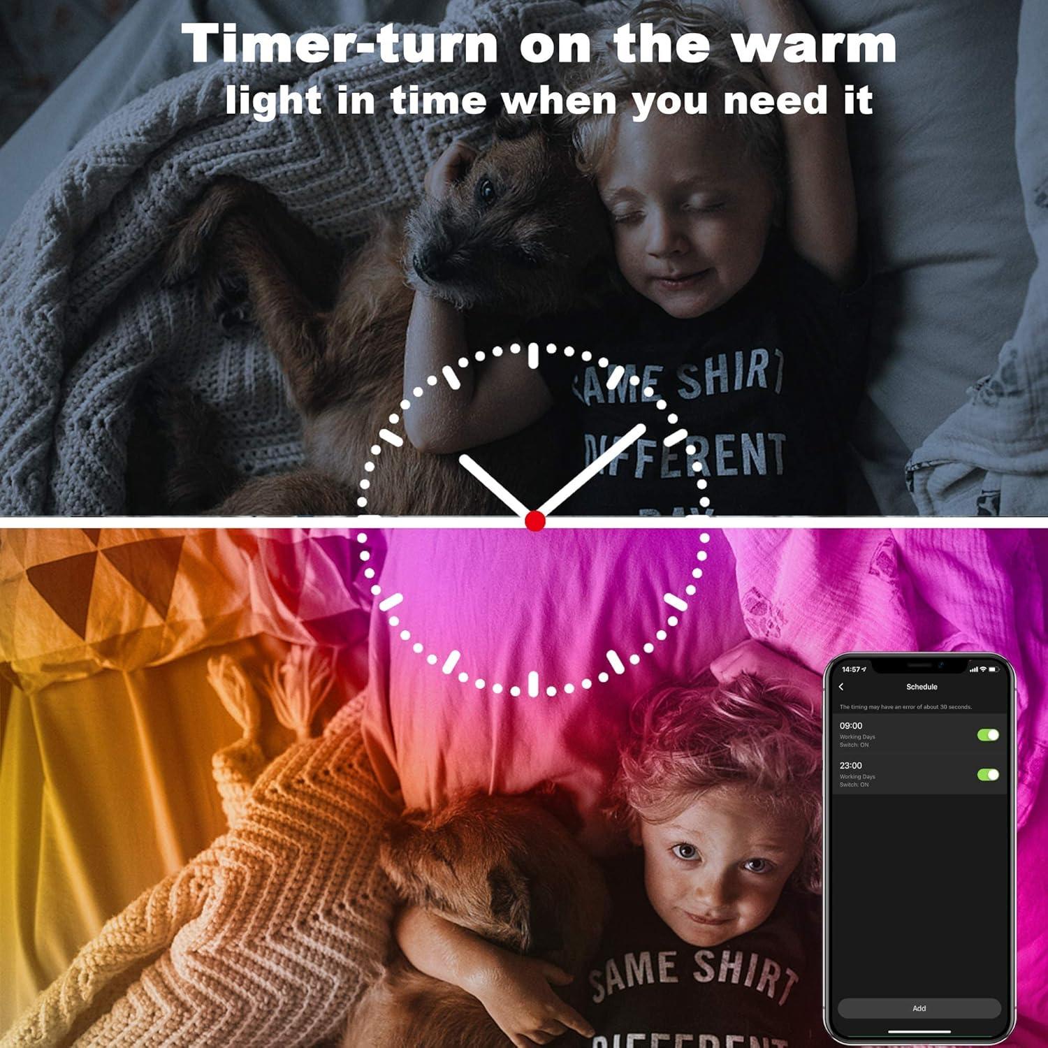 Luces LED WiFi Inteligentes dalattin 30.48m RGB Control Voz