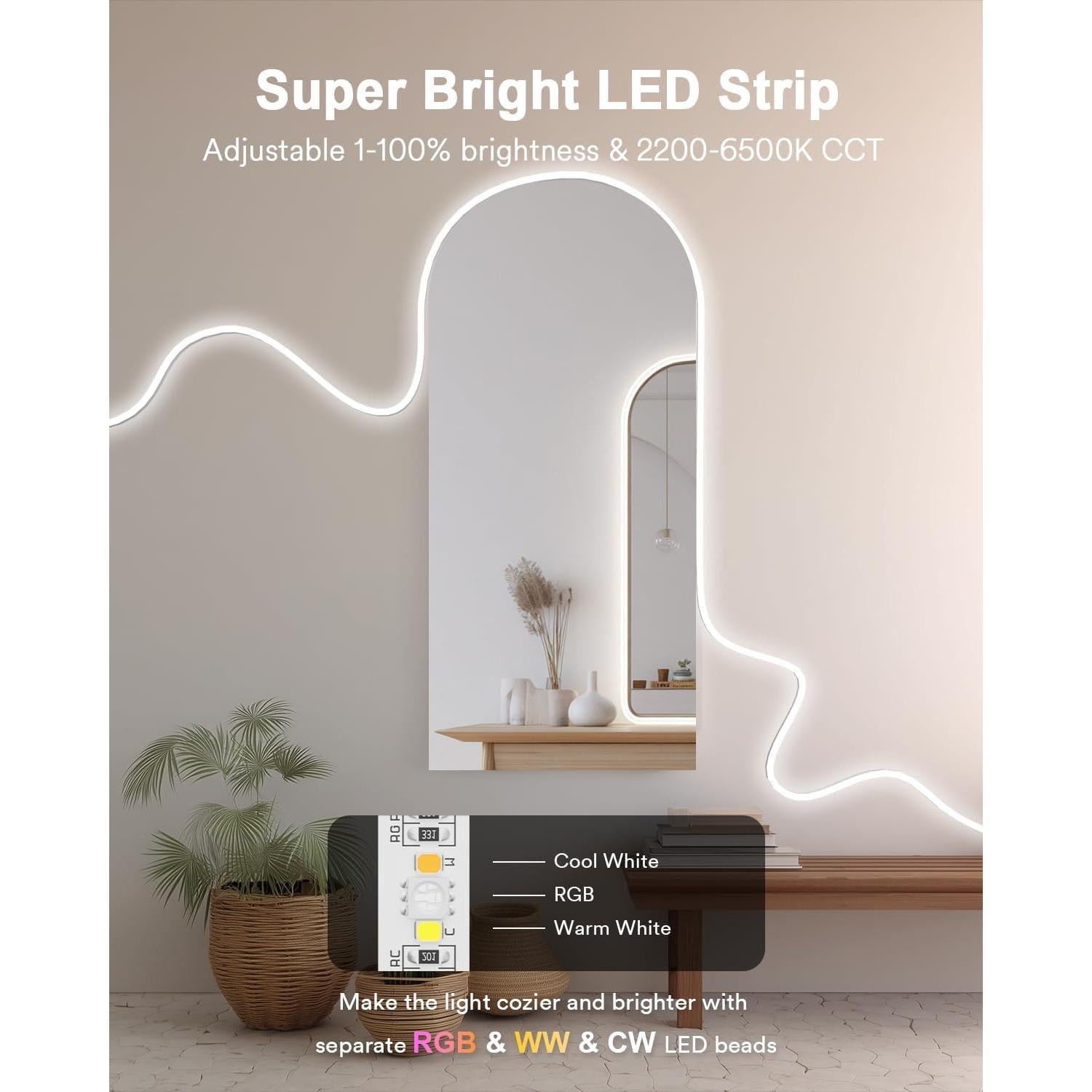 Tira de Luz LED Neon Lumary 5m RGB Cálido y Frío, Control Alexa