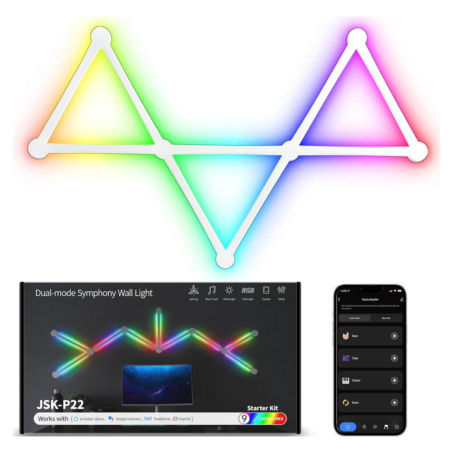 Luz de Pared LED RGB Inteligente KOBAIBAN 9 Barras 16M