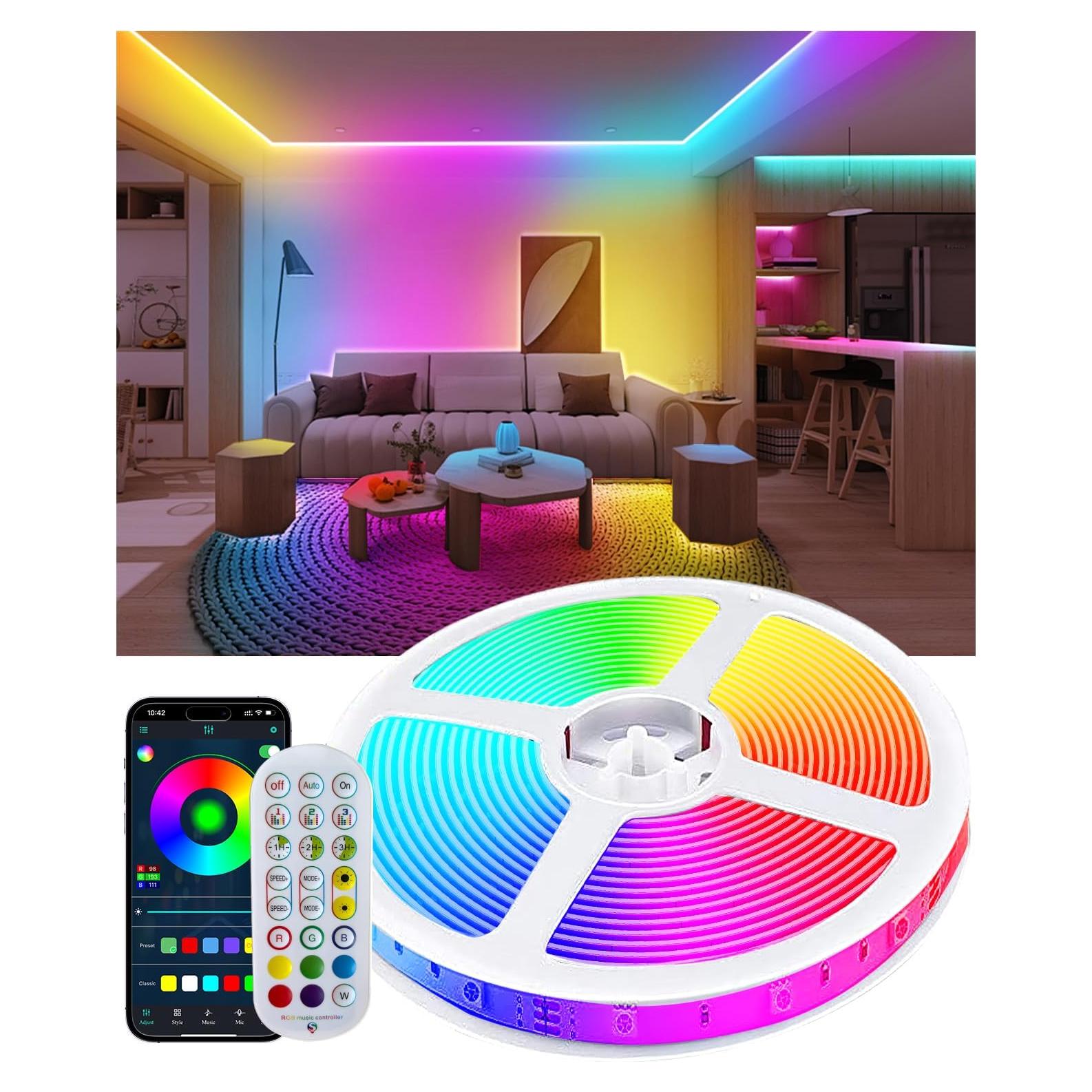 Tira LED Multicolor Tenmiro 20M con Control Remoto y APP