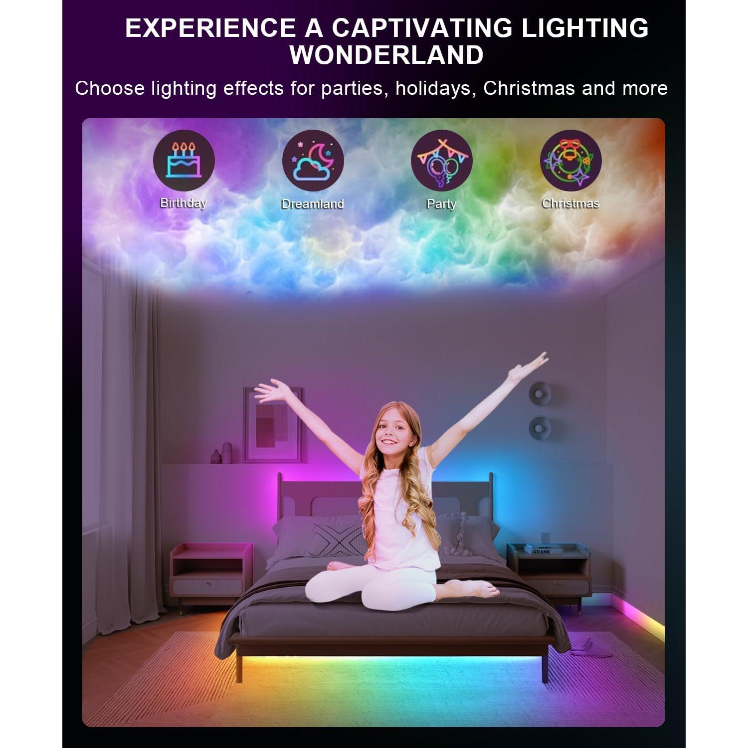 Tira LED Multicolor Tenmiro 20M con Control Remoto y APP