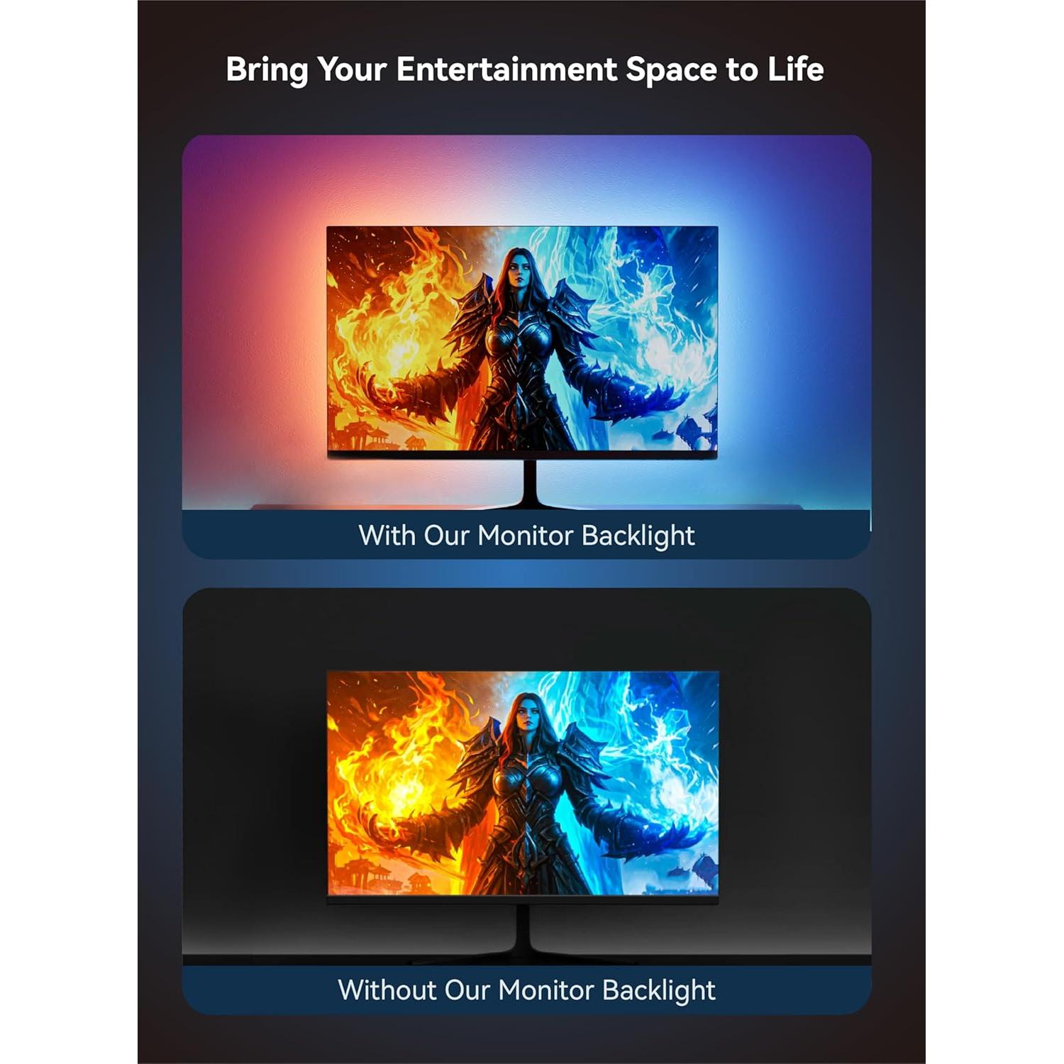 Tira LED RGBIC Skydimo 27 Pulgadas Luz de Fondo PC