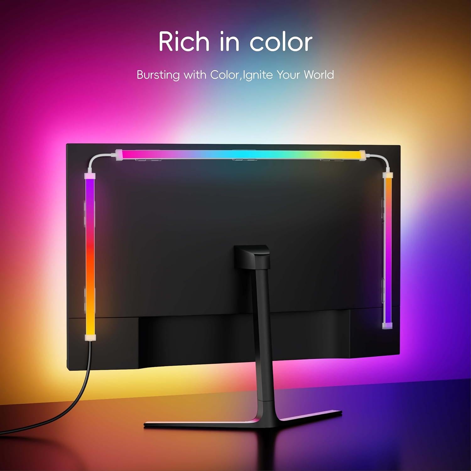 Tira LED RGBIC Skydimo 27 Pulgadas Luz de Fondo PC