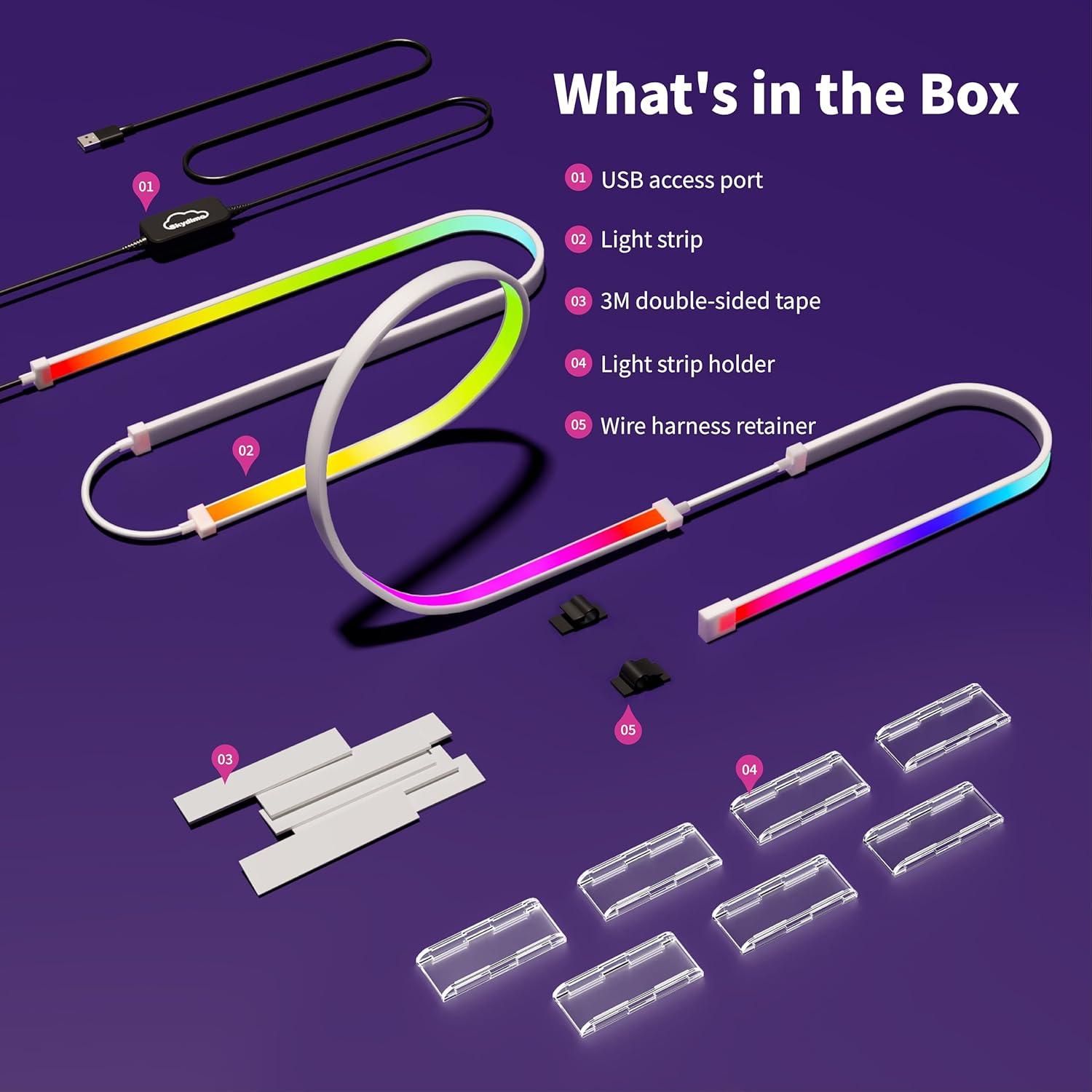 Tira LED RGBIC Skydimo 27 Pulgadas Luz de Fondo PC