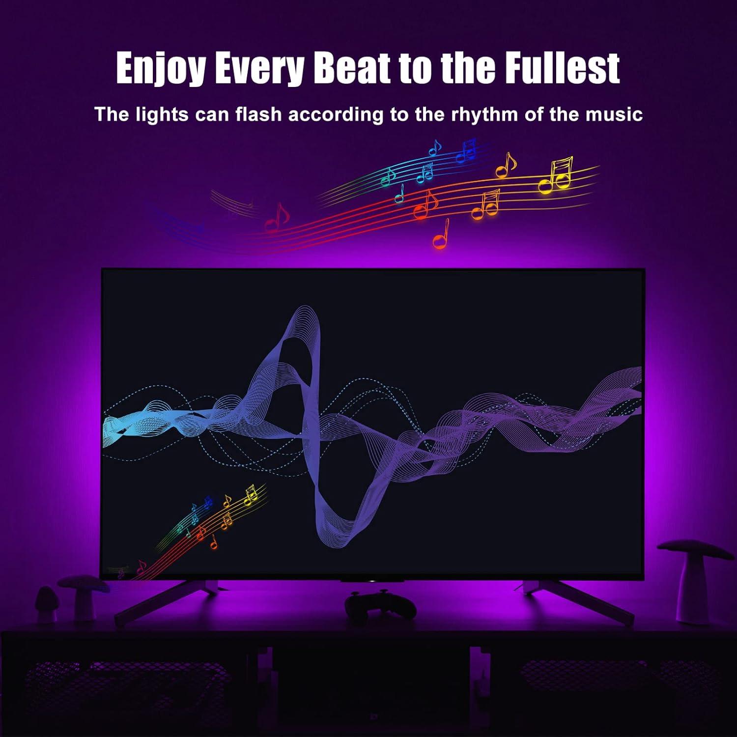 Tira LED RGB 5m Diyife con control remoto y app, Bluetooth