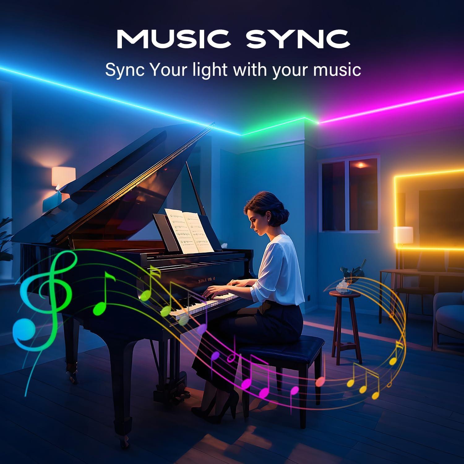 Tira de LED RGB 7.62m CHARKEE con Control Remoto y APP