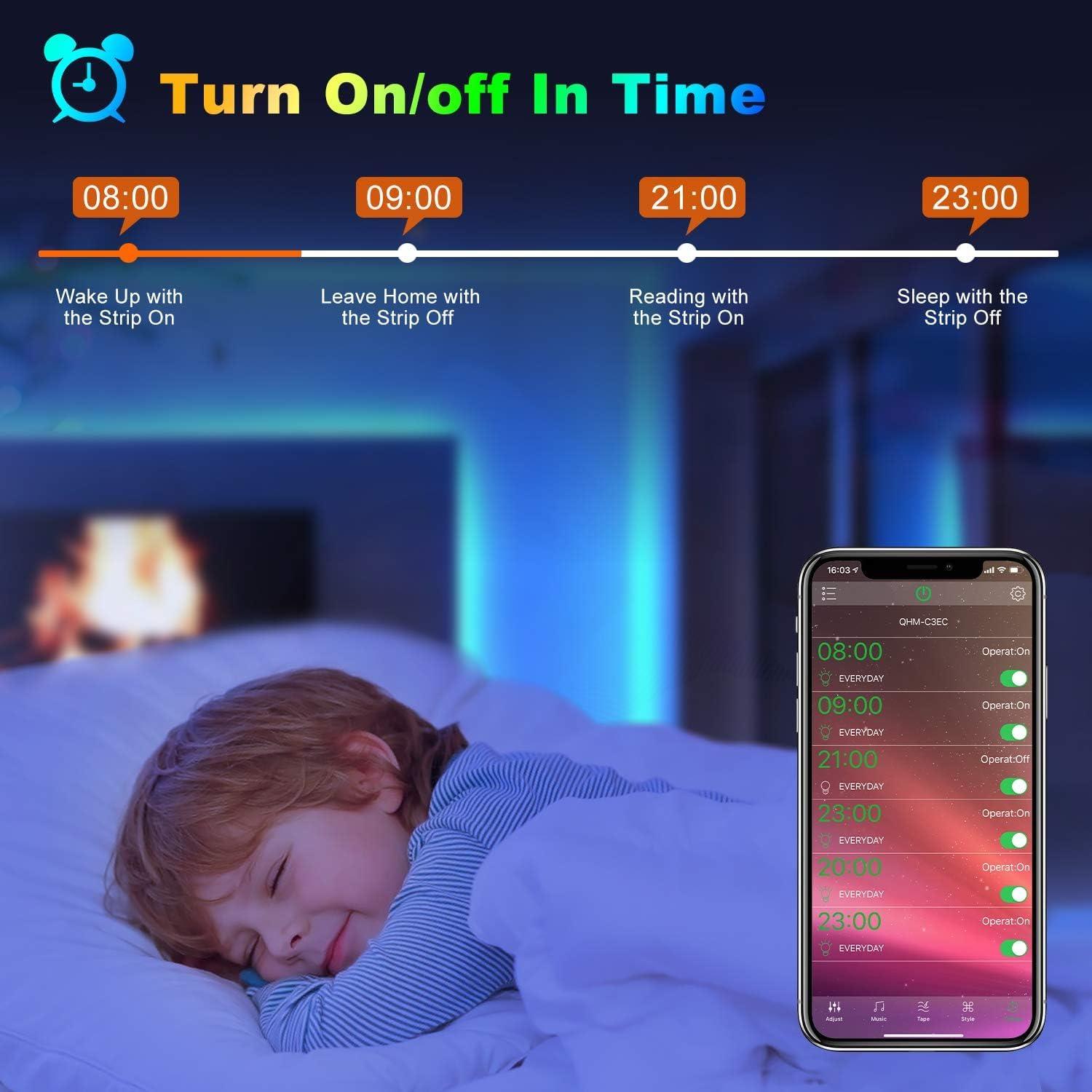 Tira LED RGB 20m Dongguan Sian Control APP Sincronización Música