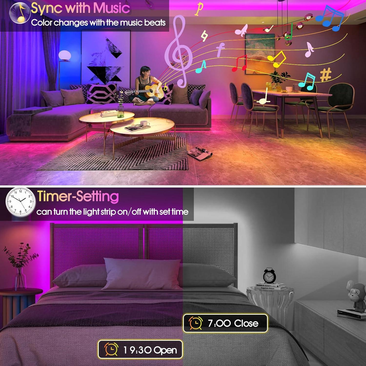 Tira LED COB RGB INDARUN 24V 10M 5760 LEDs Control Remoto