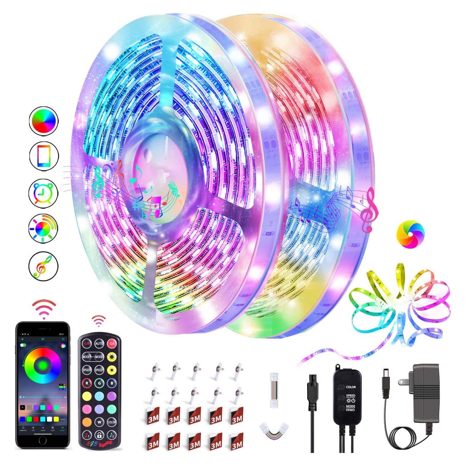 Tira LED 10m KULUNER RGB 300 LEDs Control Remoto Bluetooth