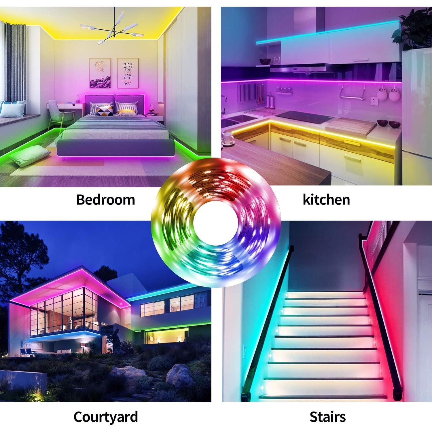 Tira LED 10m KULUNER RGB 300 LEDs Control Remoto Bluetooth