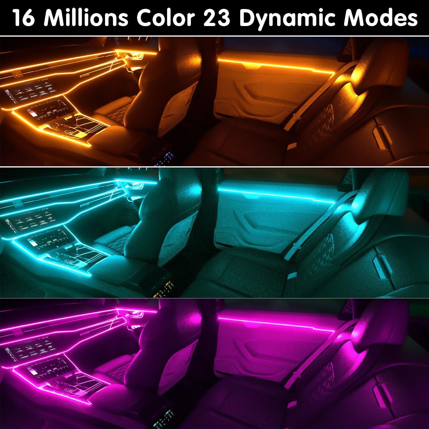 Luces LED de tira para coche Huaxin RGB 698.5 cm Control APP