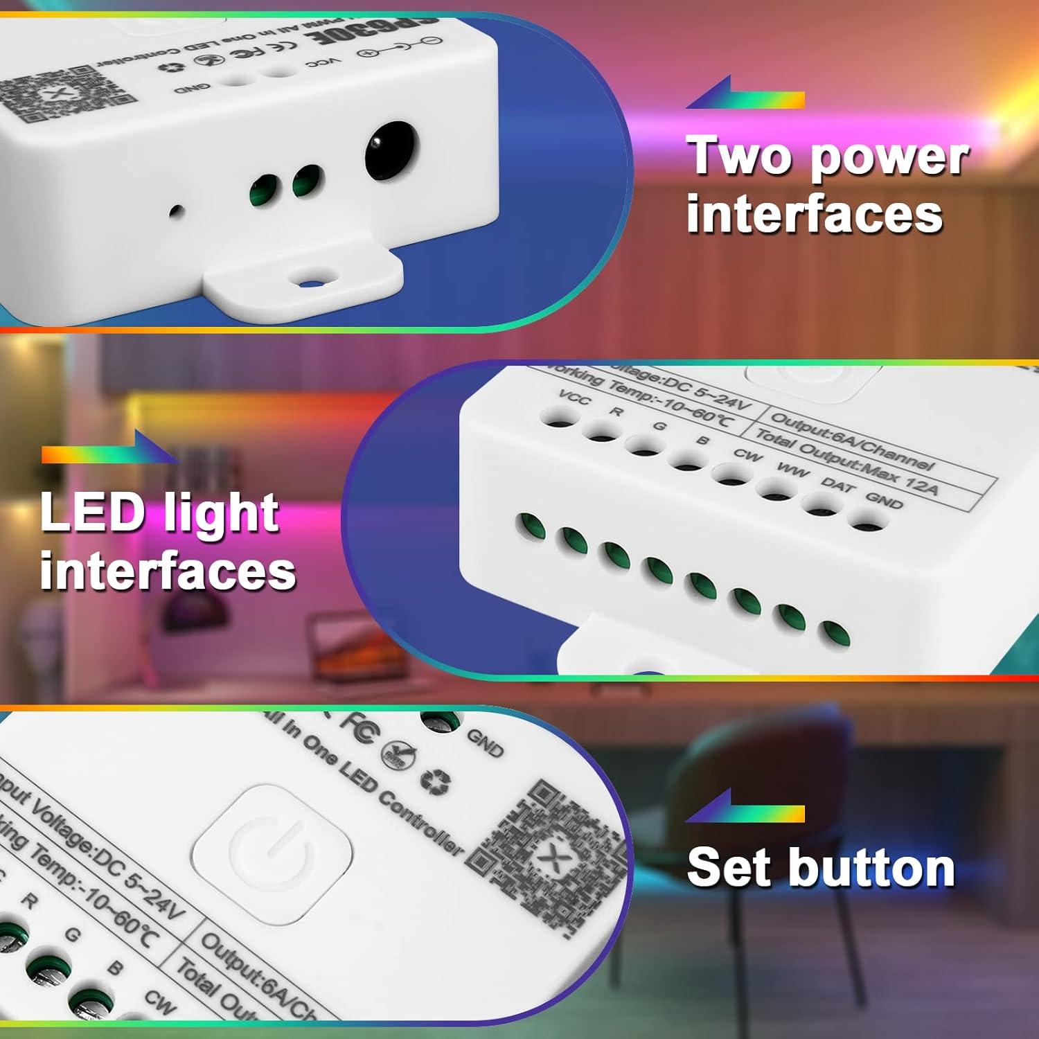Controlador LED Bluetooth RGBZONE SP630E 5V/12V/24V