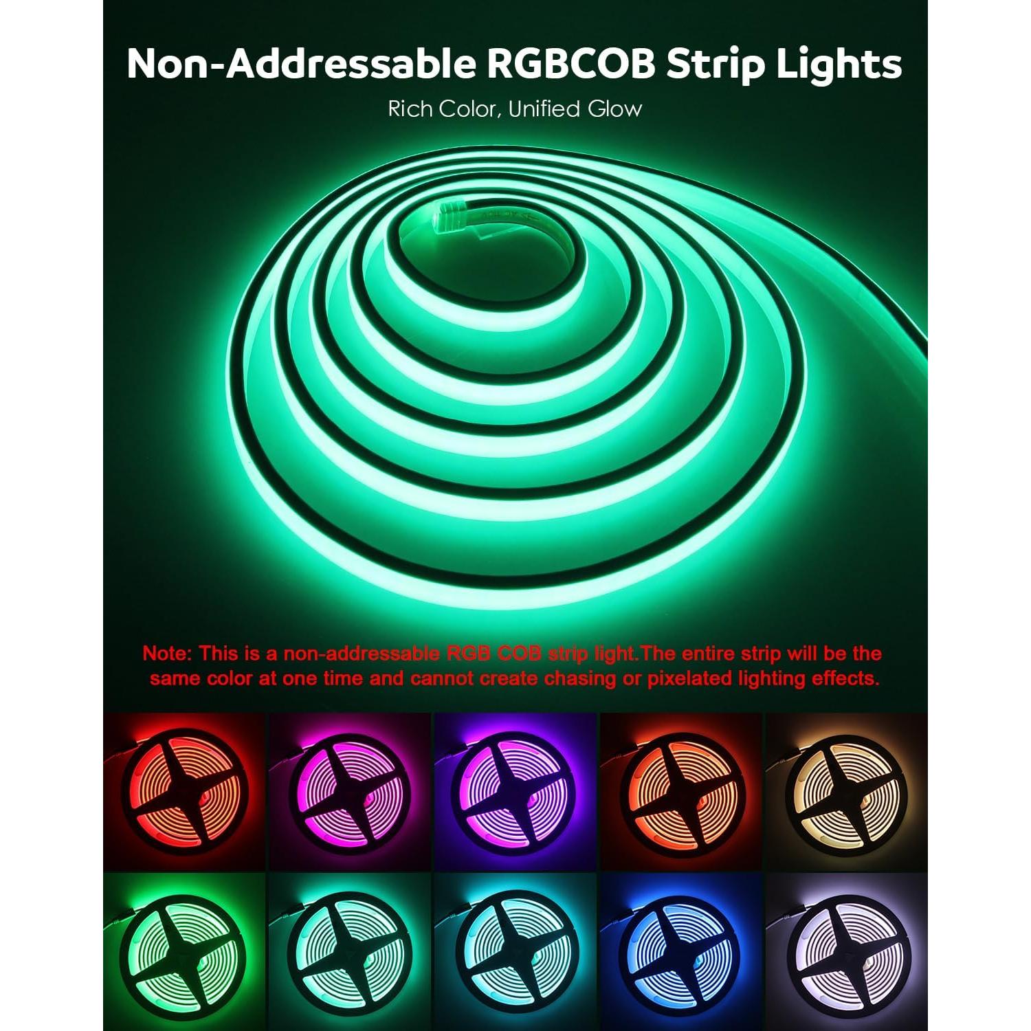 Tira LED COB RGB 6M Aclorol IP67 Control Remoto Música