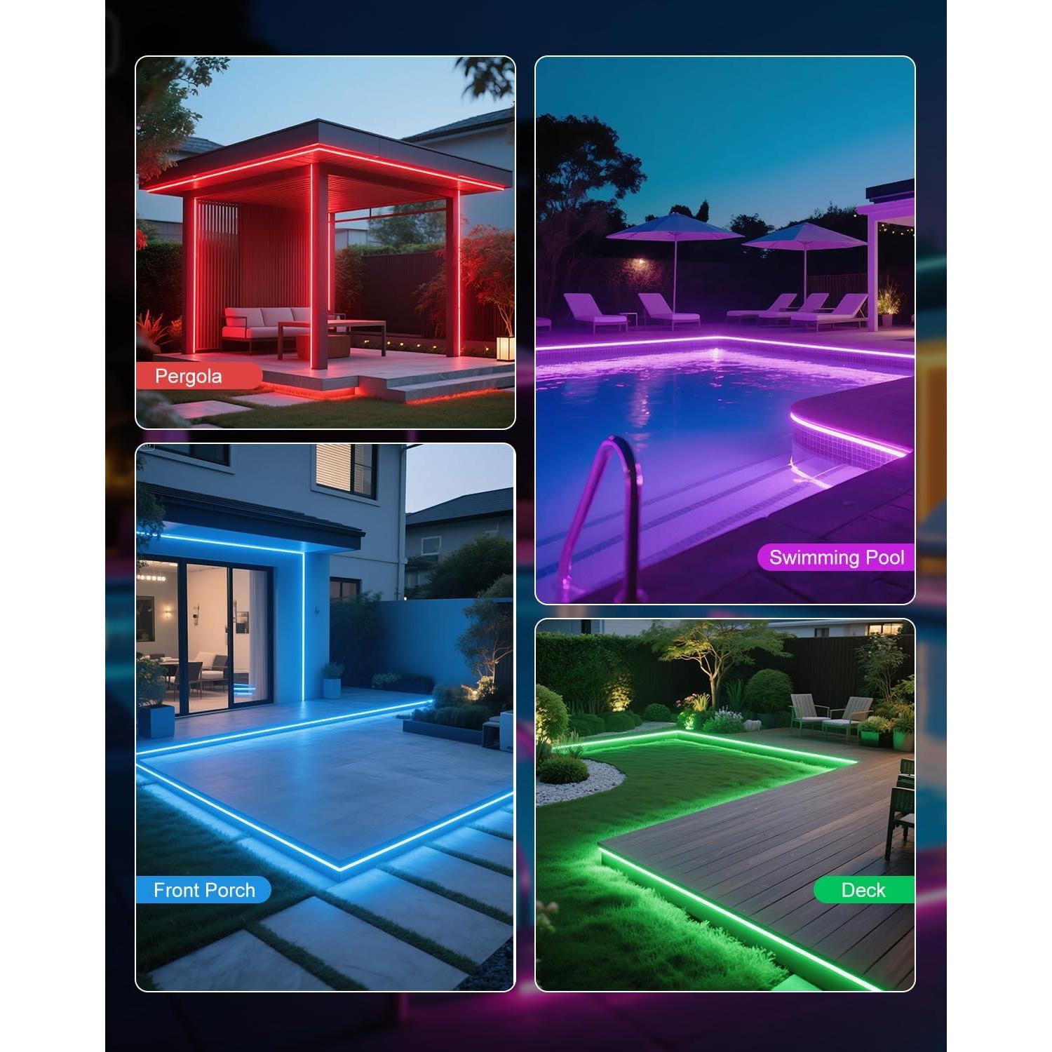 Tira LED COB RGB 6M Aclorol IP67 Control Remoto Música