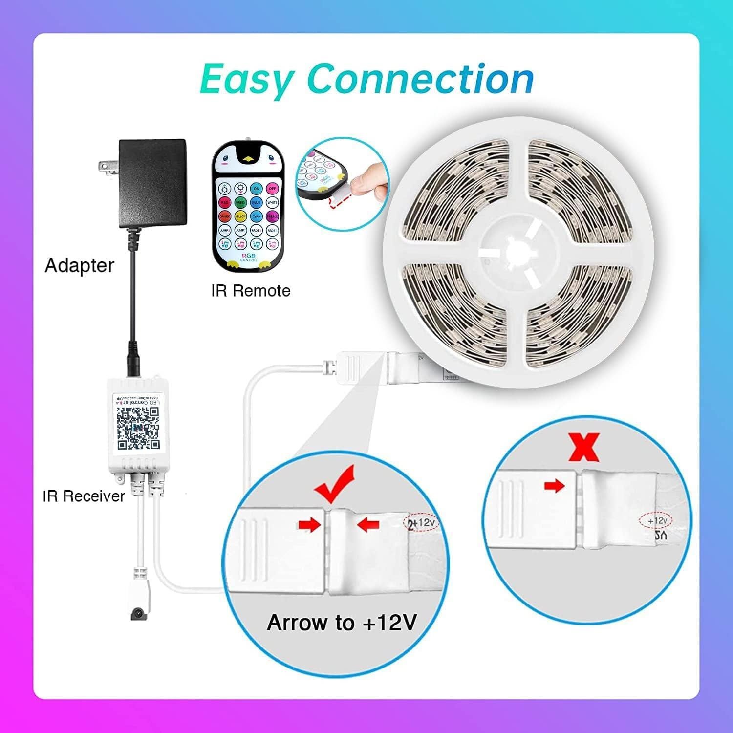 Tira LED de 30.48 metros TJOY con control remoto y APP