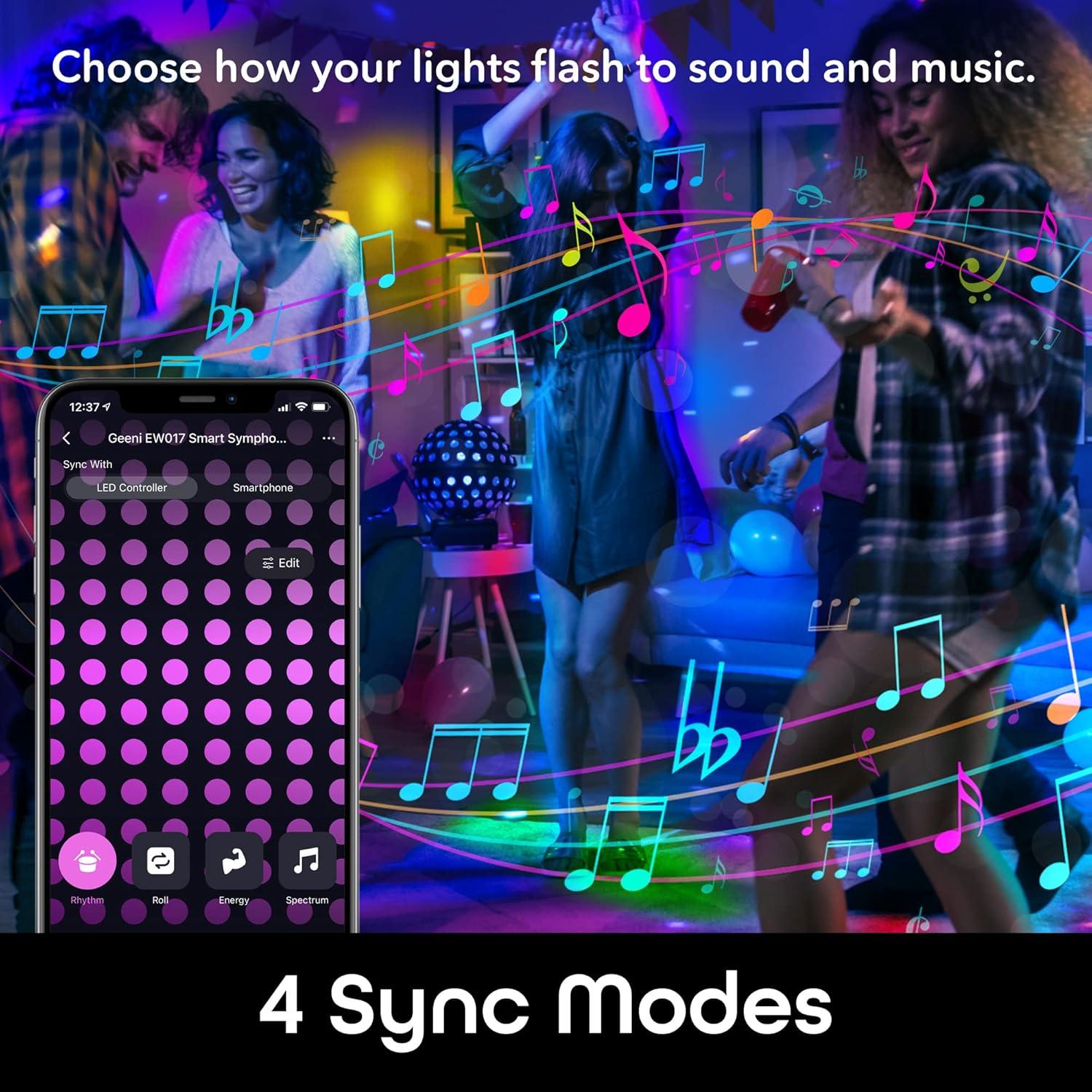 Tira de Luces LED Inteligentes Geeni 5m RGBIC Control App