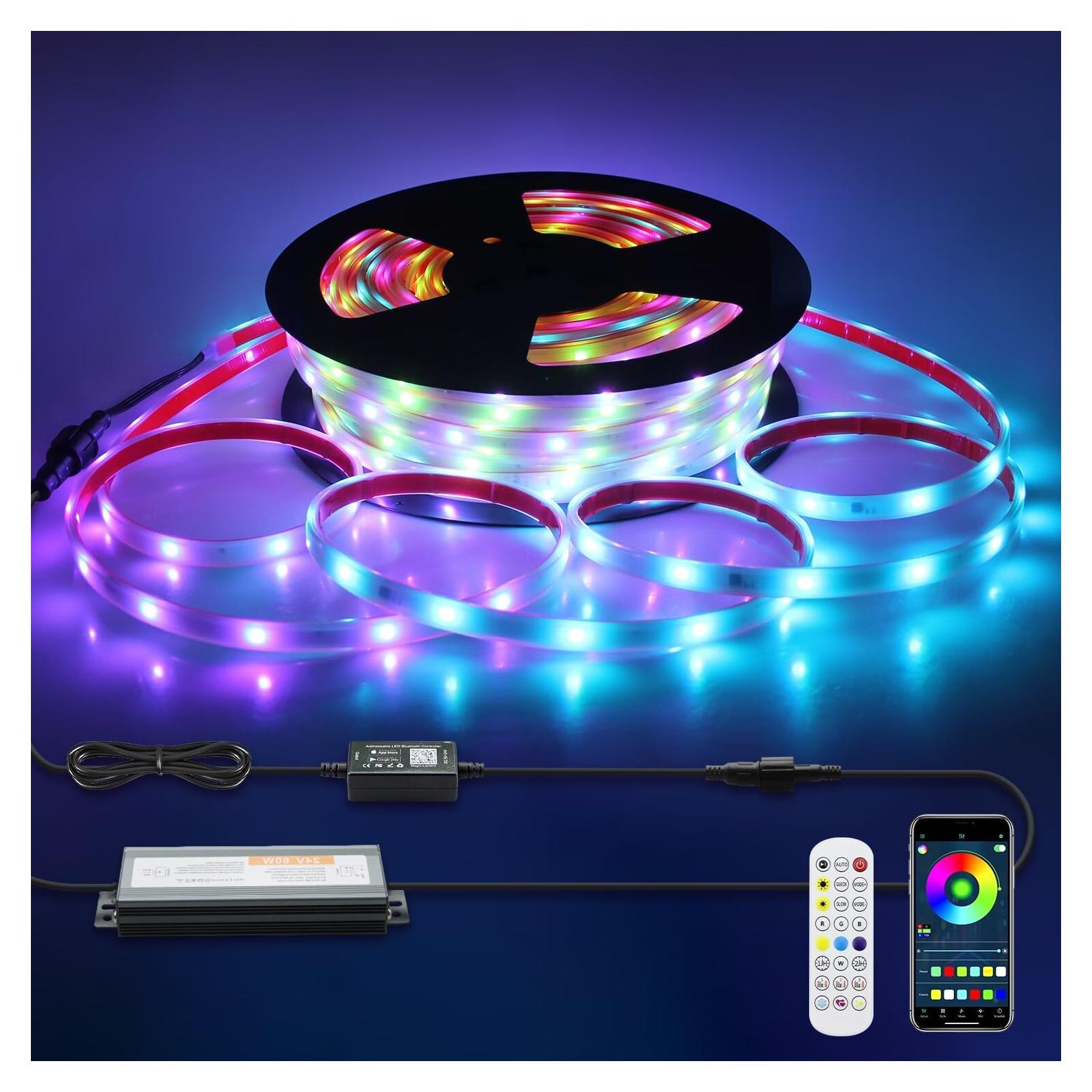 Tira LED RGB 30M Aclorol IP67 Impermeable Sincronización Musical