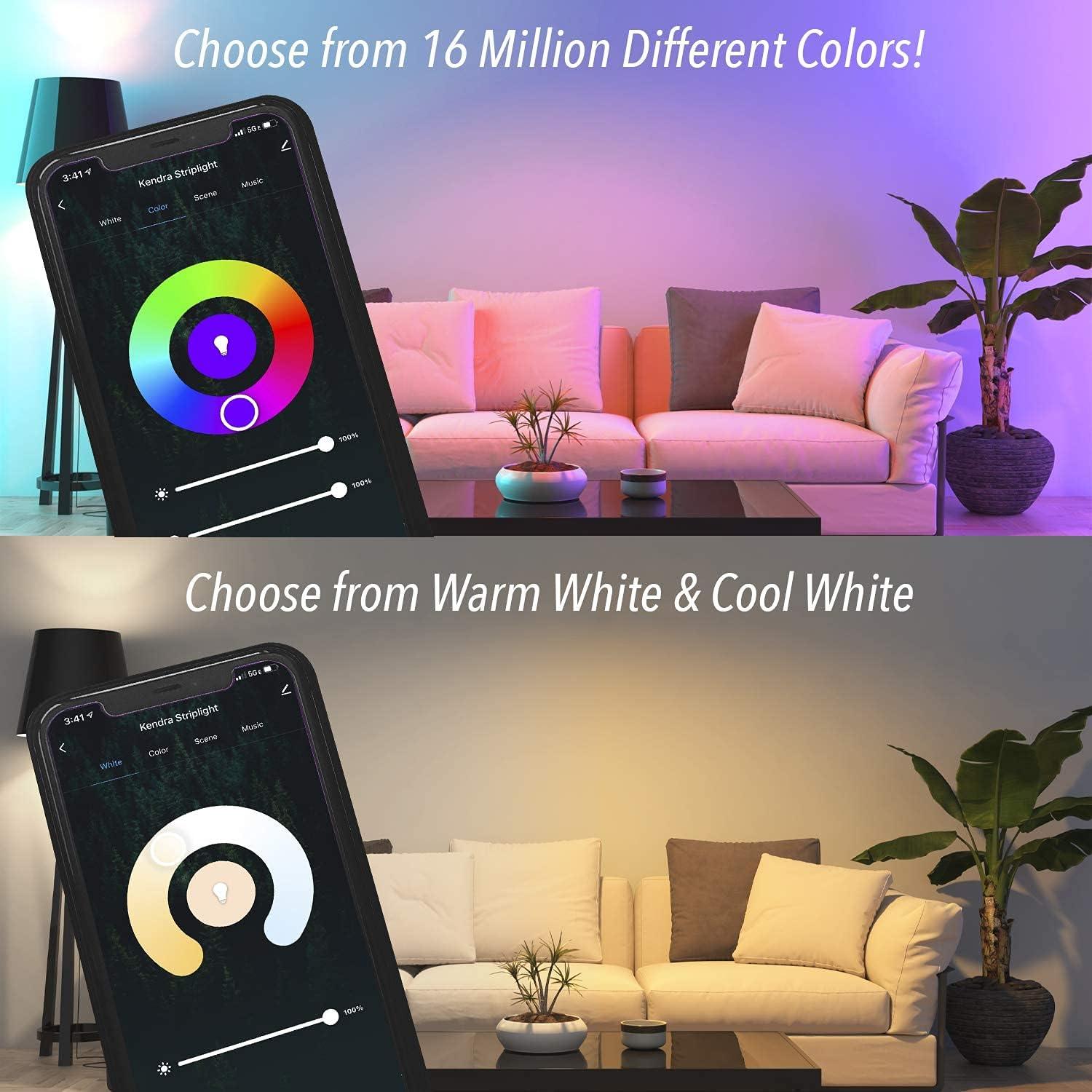 Tira LED Inteligente IBRIGHT 4.88m RGBW Wi-Fi IP66 Control Voz