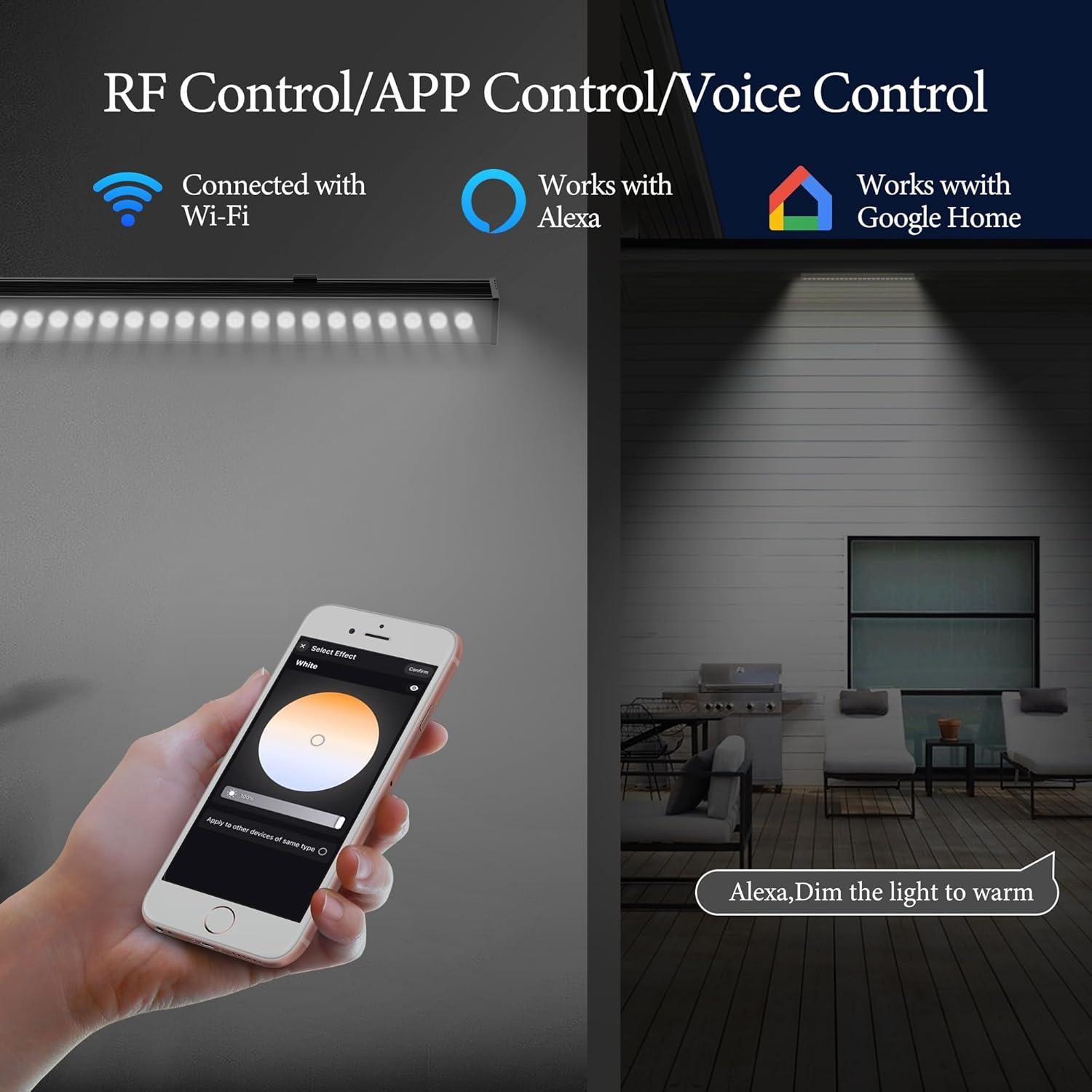 Luz de Lavado de Pared Inteligente Jabbatek W72CW 6CCT IP65