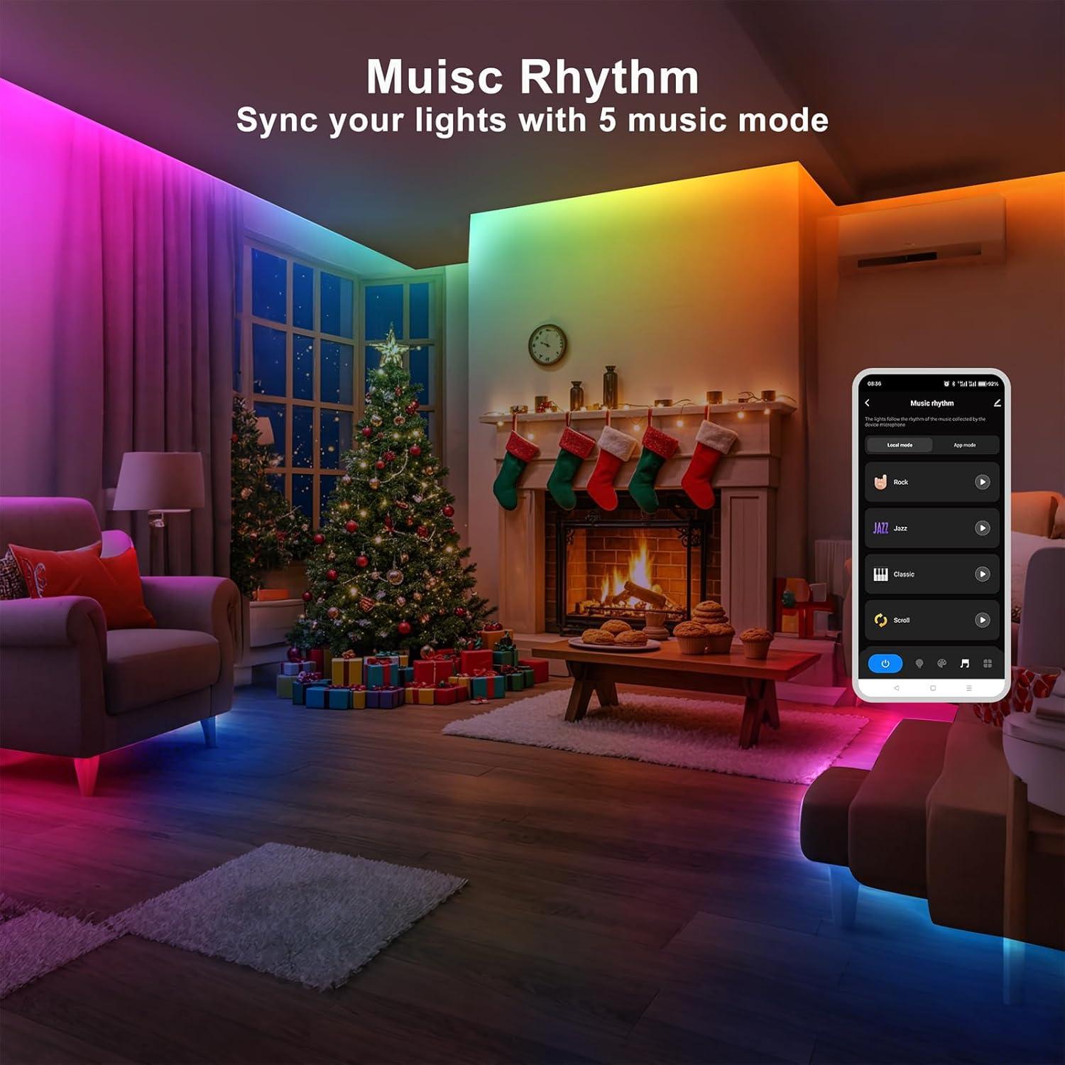 Tira de Luz LED COB RGB+IC 10m Tatazone con Control Bluetooth