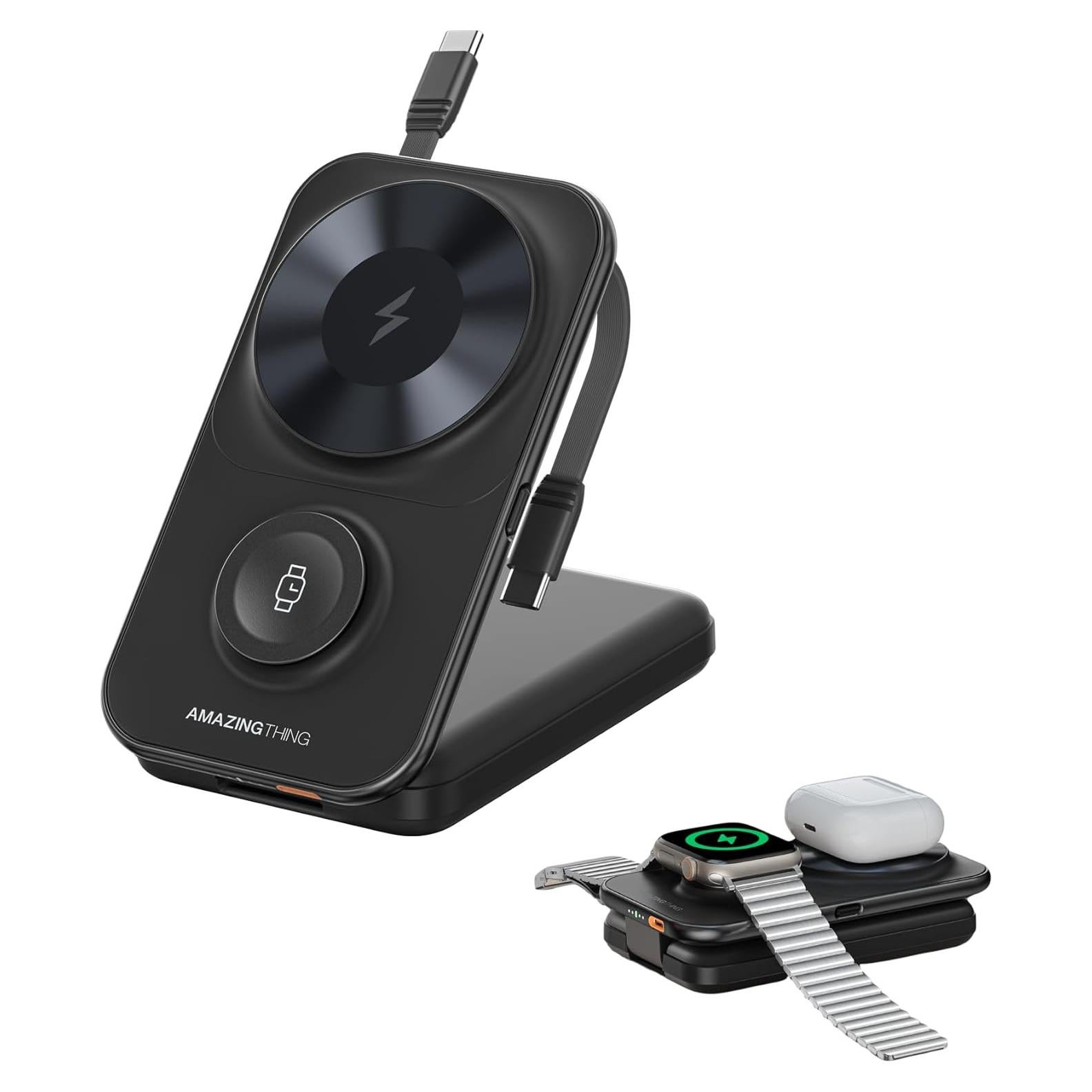 Banco de Poder Magnético Plegable 8000mAh con Cables USB-C - Itian