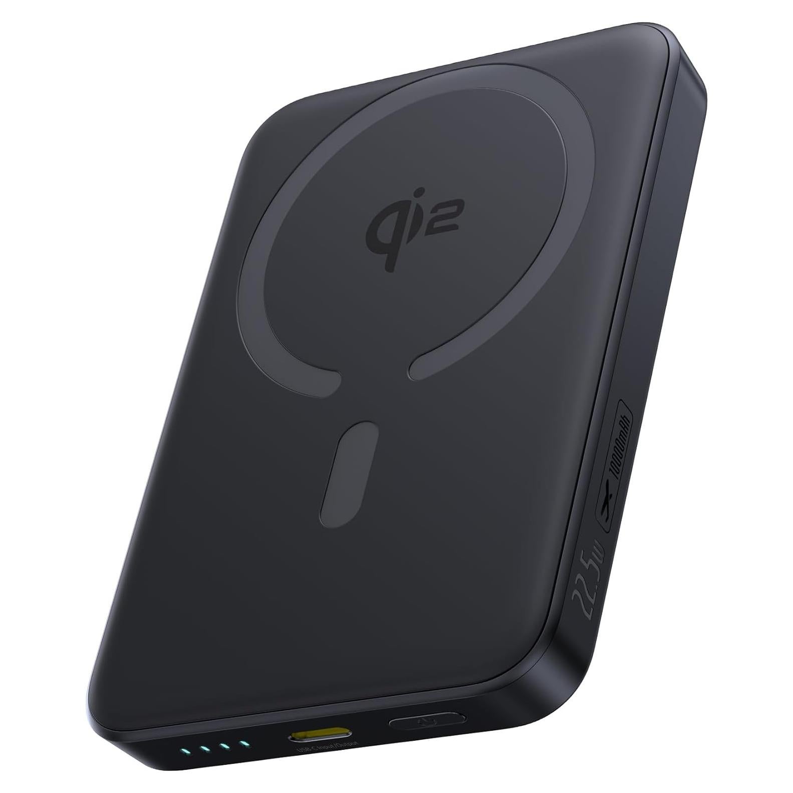 Cargador Portátil Baseus 10000mAh Qi2 15W Inalámbrico Negro