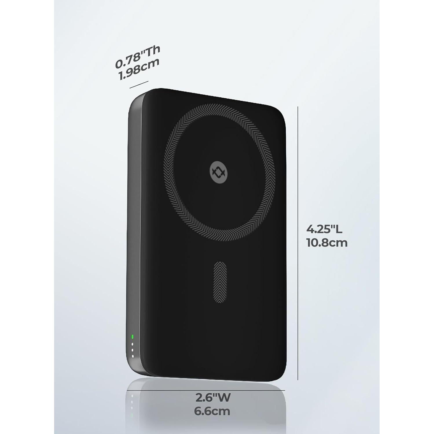 Banco de Poder Magnético AMEGAT 10000mAh Carga Rápida Inalámbrica