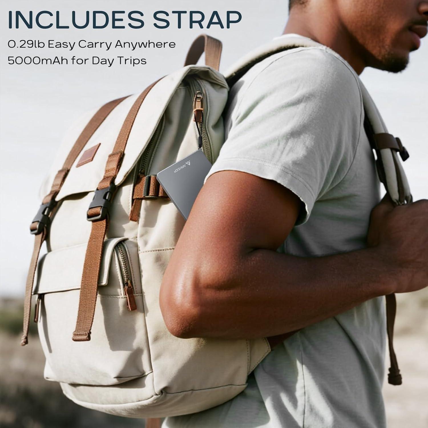 Cargador Portátil Magnético Arkeep MC502 5000mAh Carga Rápida