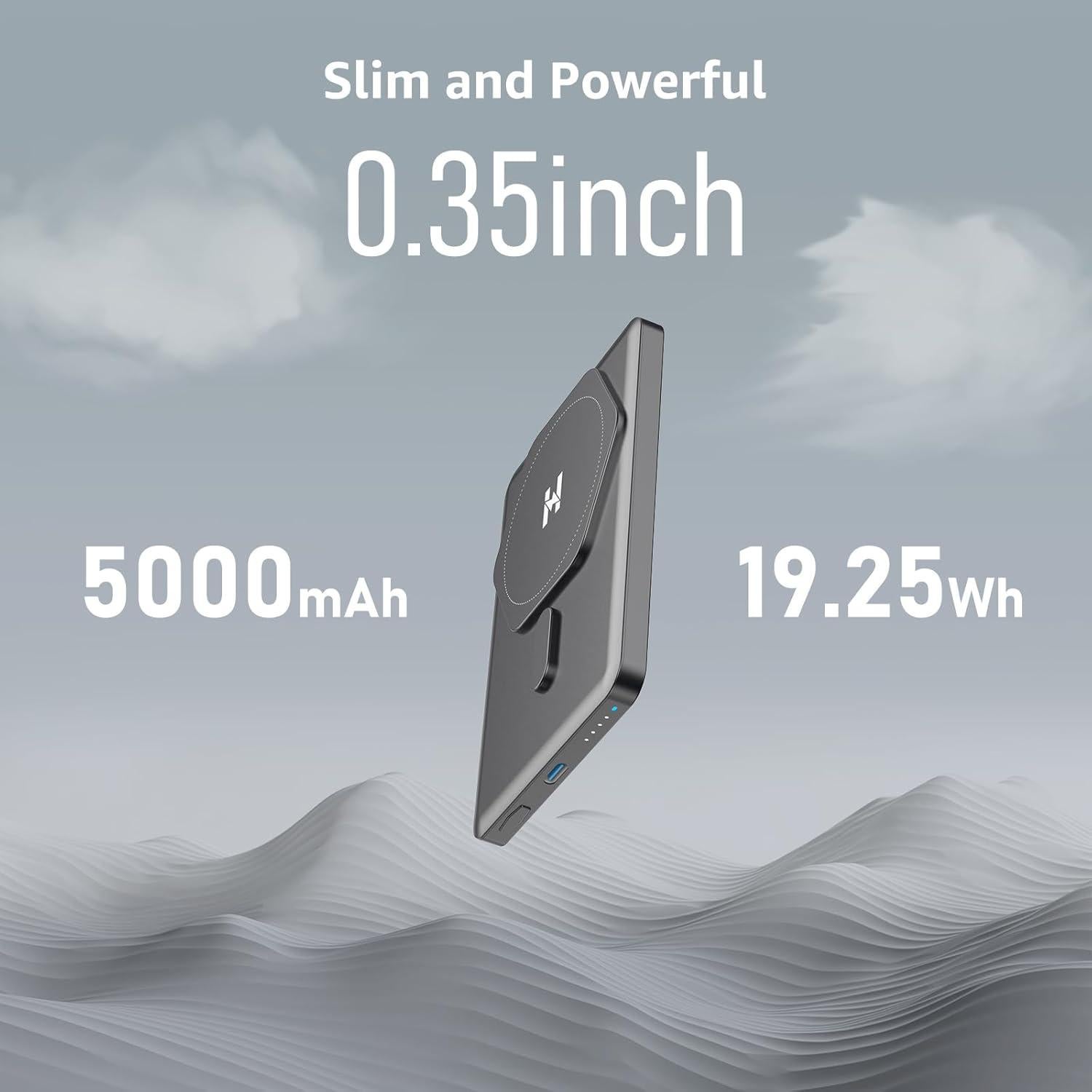 Cargador Portátil Magnético 5000mAh SIXTHGU Carga Rápida 22.5W