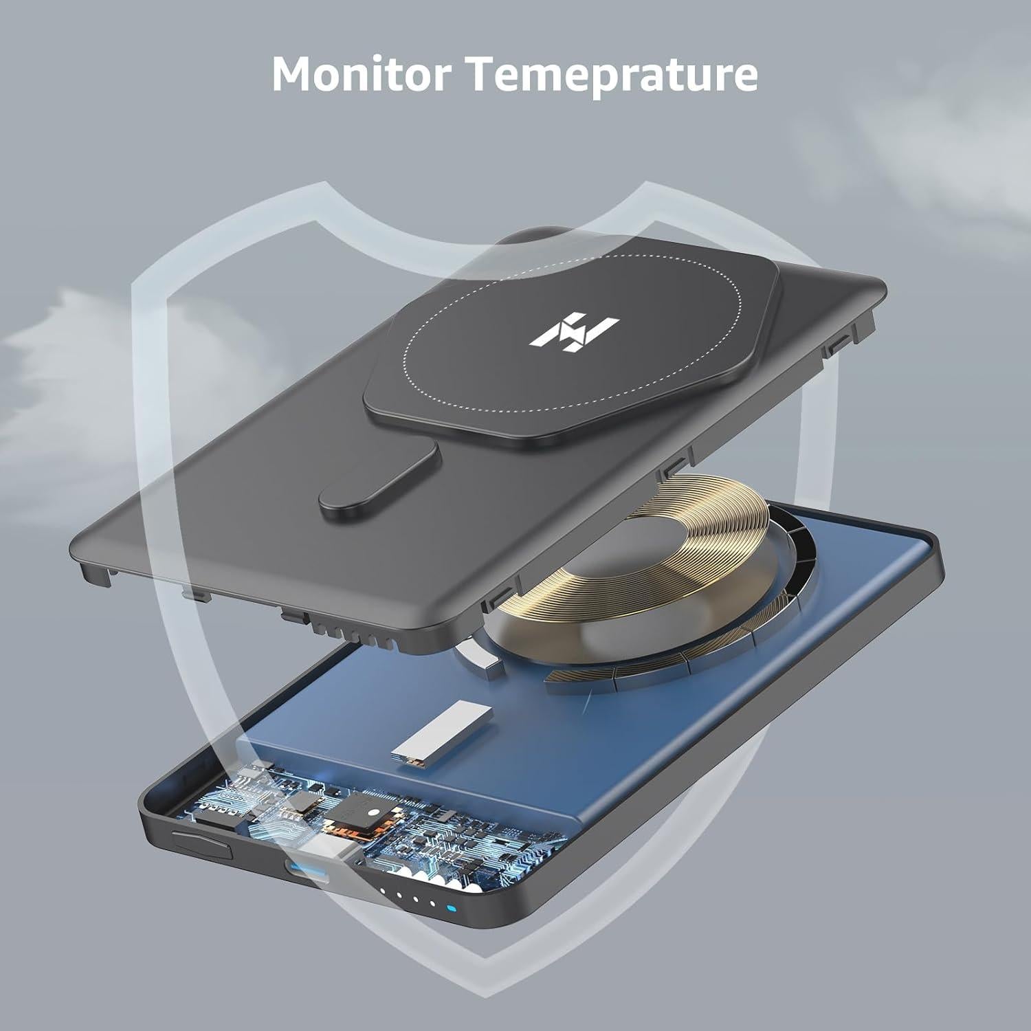 Cargador Portátil Magnético 5000mAh SIXTHGU Carga Rápida 22.5W