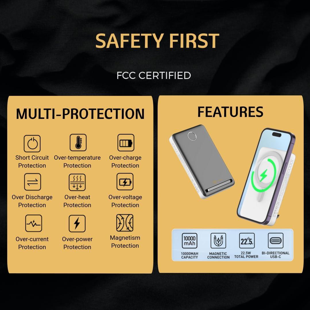 Batería Portátil Magnética 10000mAh Carga Rápida LDNIO PQ17