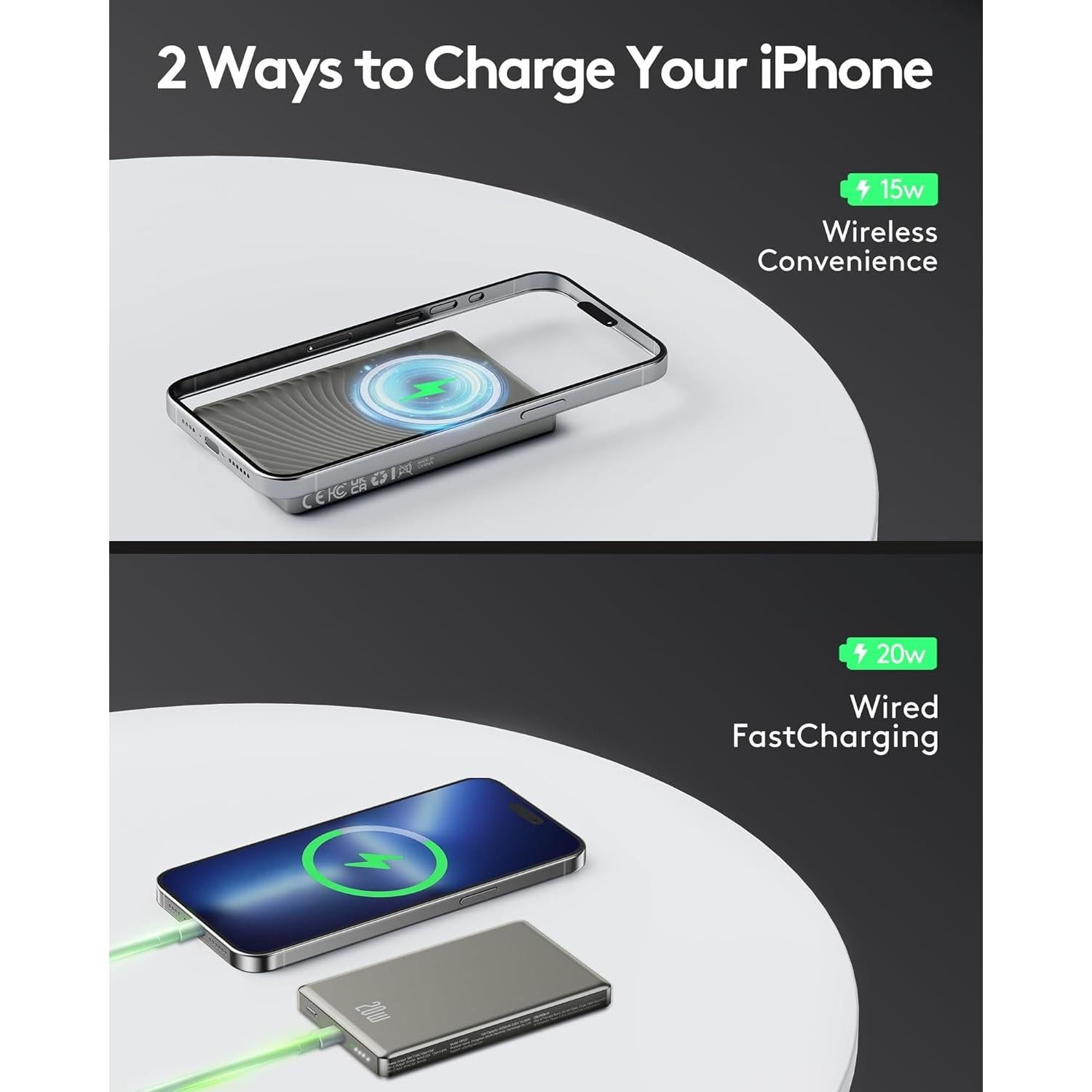 Power Bank Magsafe 10000mAh Ultra Delgado 20W para iPhone