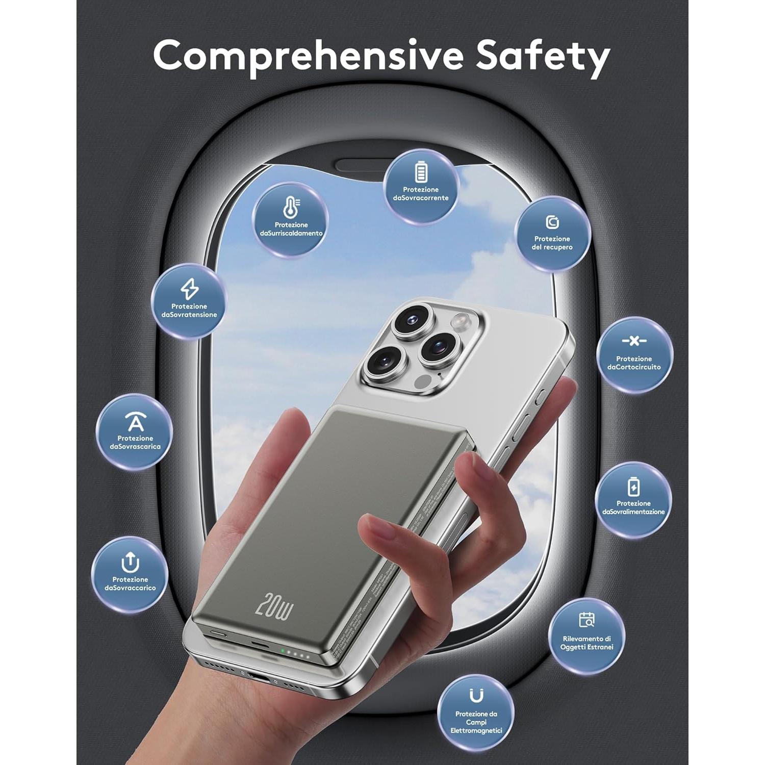 Power Bank Magsafe 10000mAh Ultra Delgado 20W para iPhone