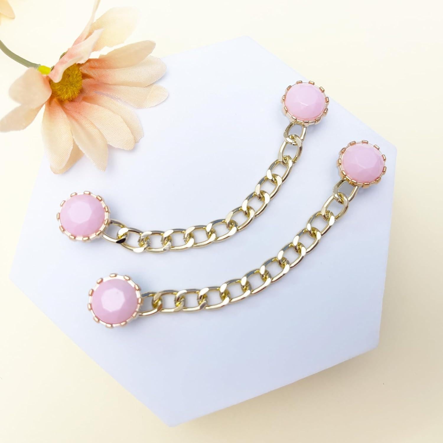 20 Piezas Encantos Brillantes para Zapatos Mujeres Rosa