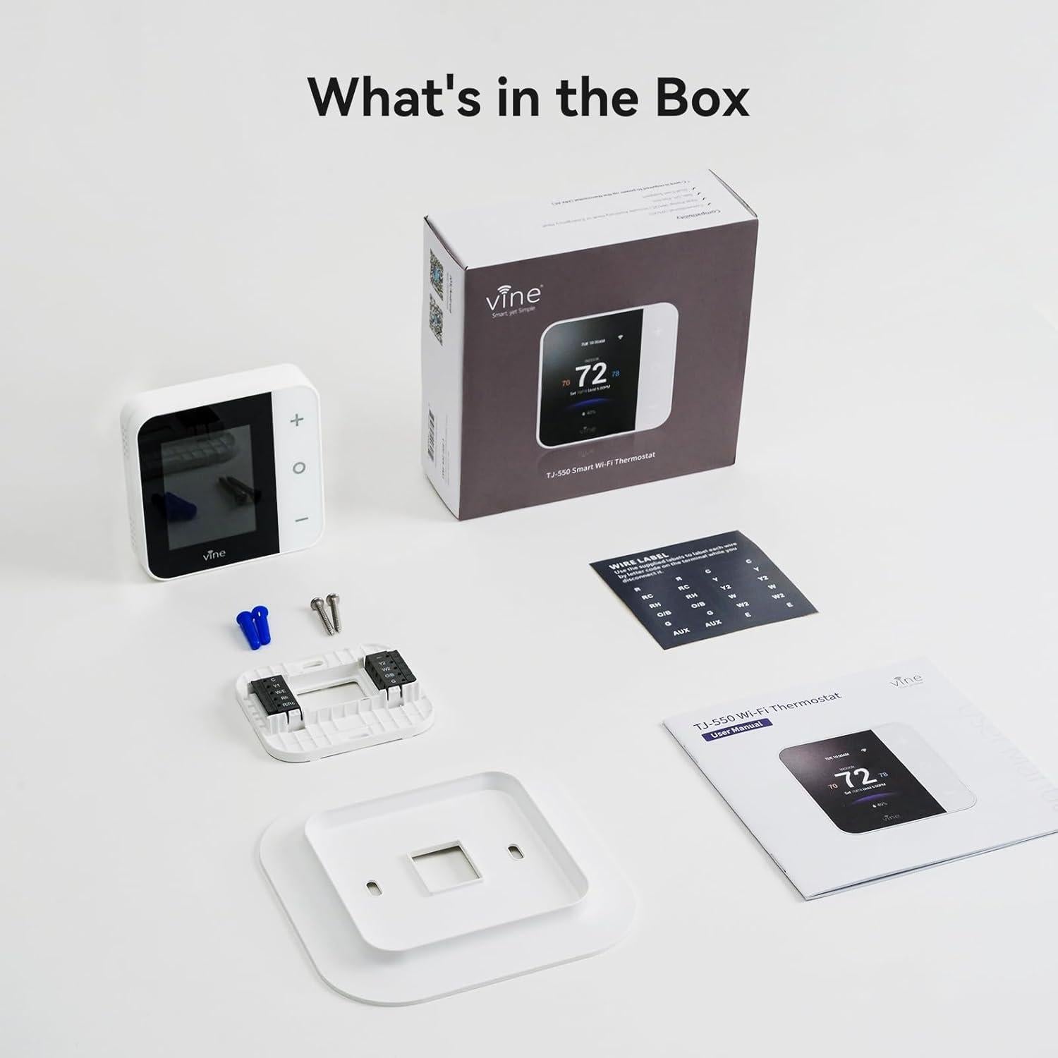 Termostato Inteligente Vine WiFi 24V Pantalla Táctil 2.8"