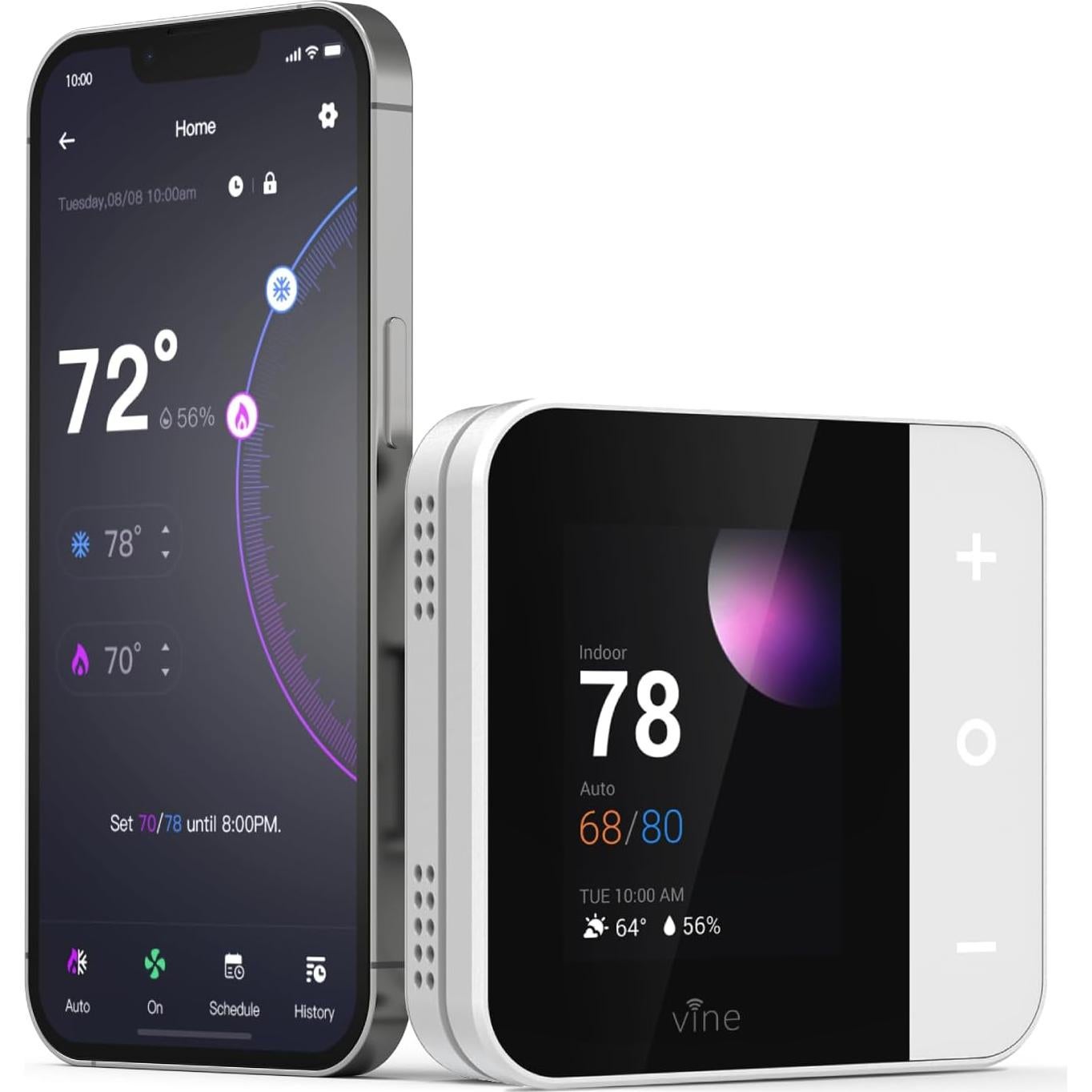 Termostato Inteligente Vine WiFi 24V Pantalla Táctil 2.8"