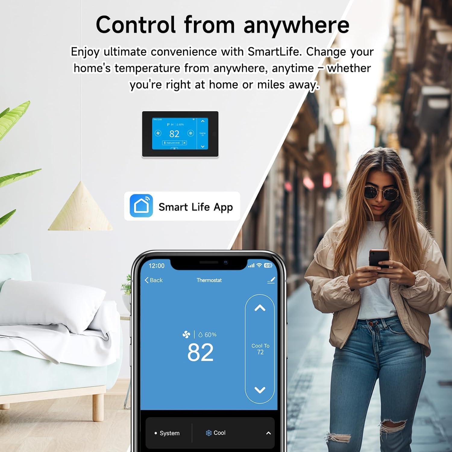 Termostato Inteligente EdgeAnt EHVC513 WiFi Programable 24V