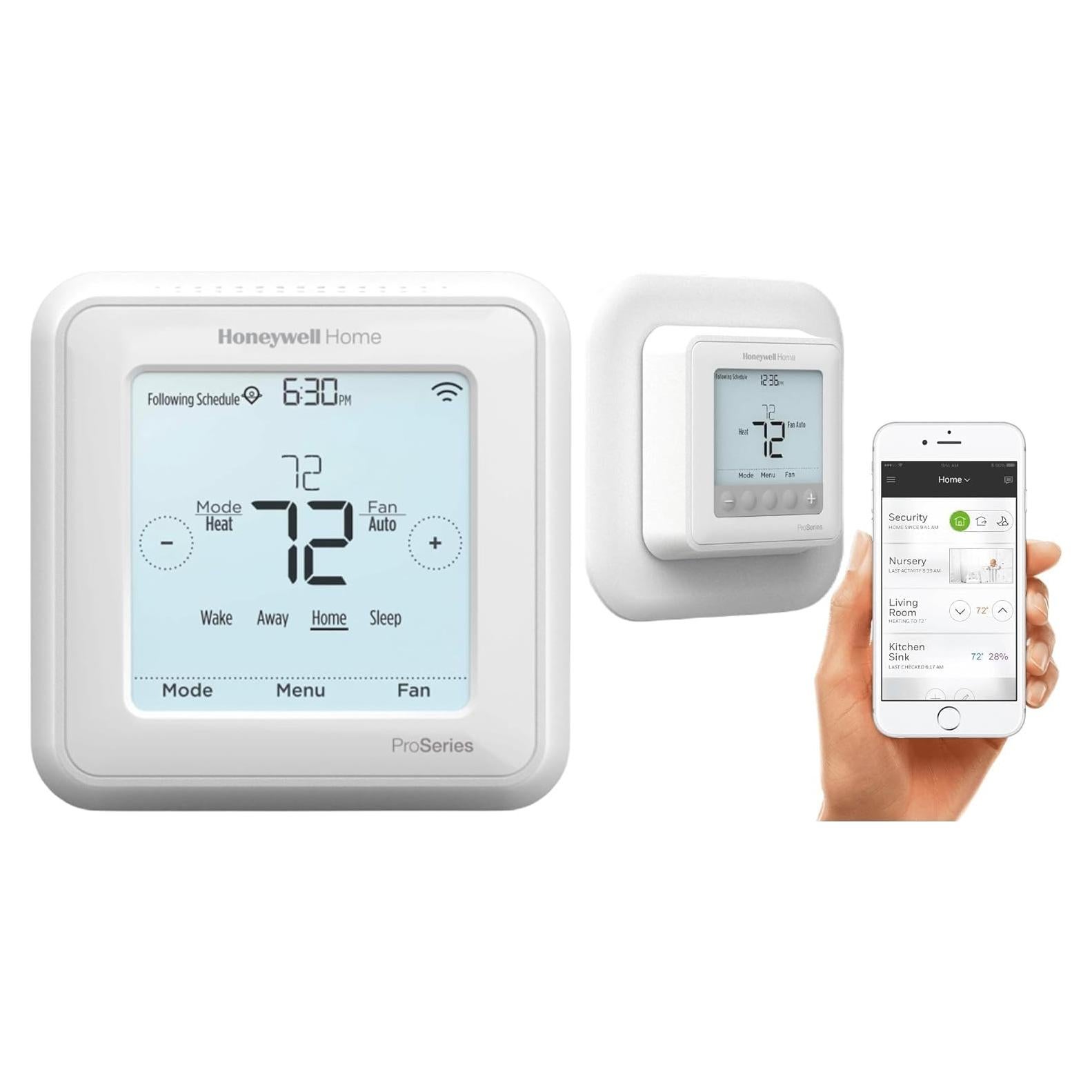 Termostato Inteligente Honeywell T6 Pro WiFi 3H/2C Programable