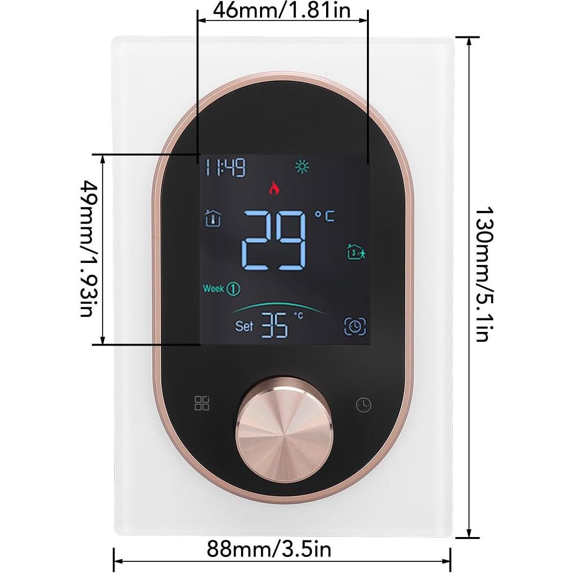 Termostato Inteligente Aramox #3 con Control Táctil y APP