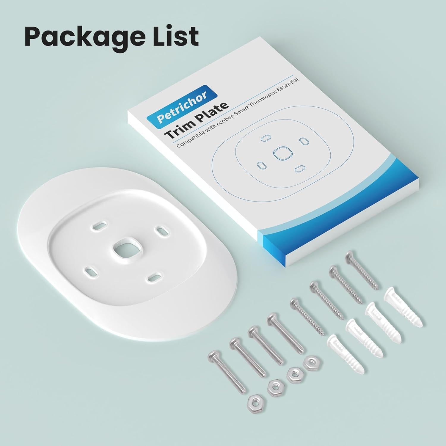 Cubierta de Placa de Pared Petrichor para Termostato Ecobee 2025